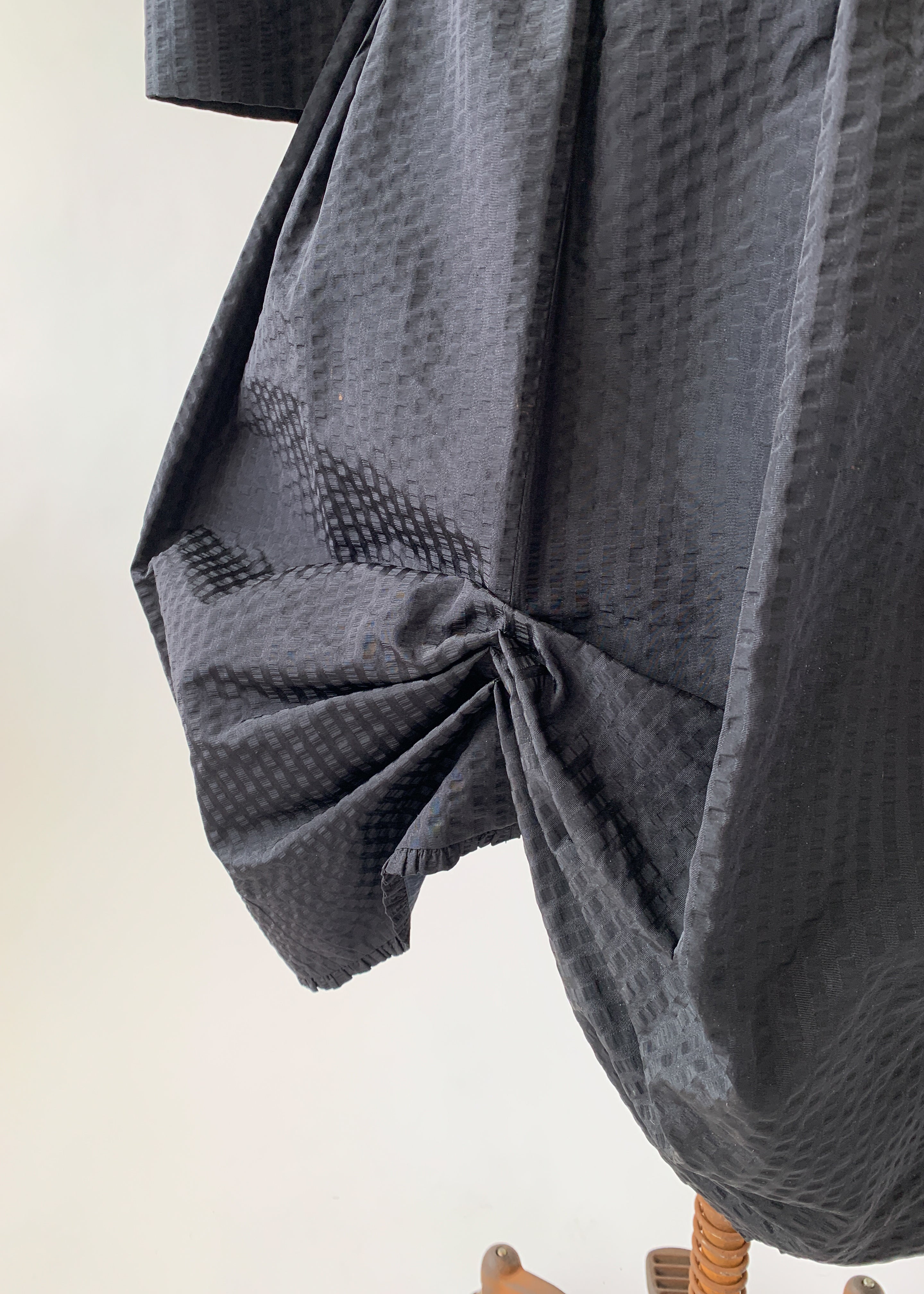 Vintage 1970s Black Taffeta Suit
