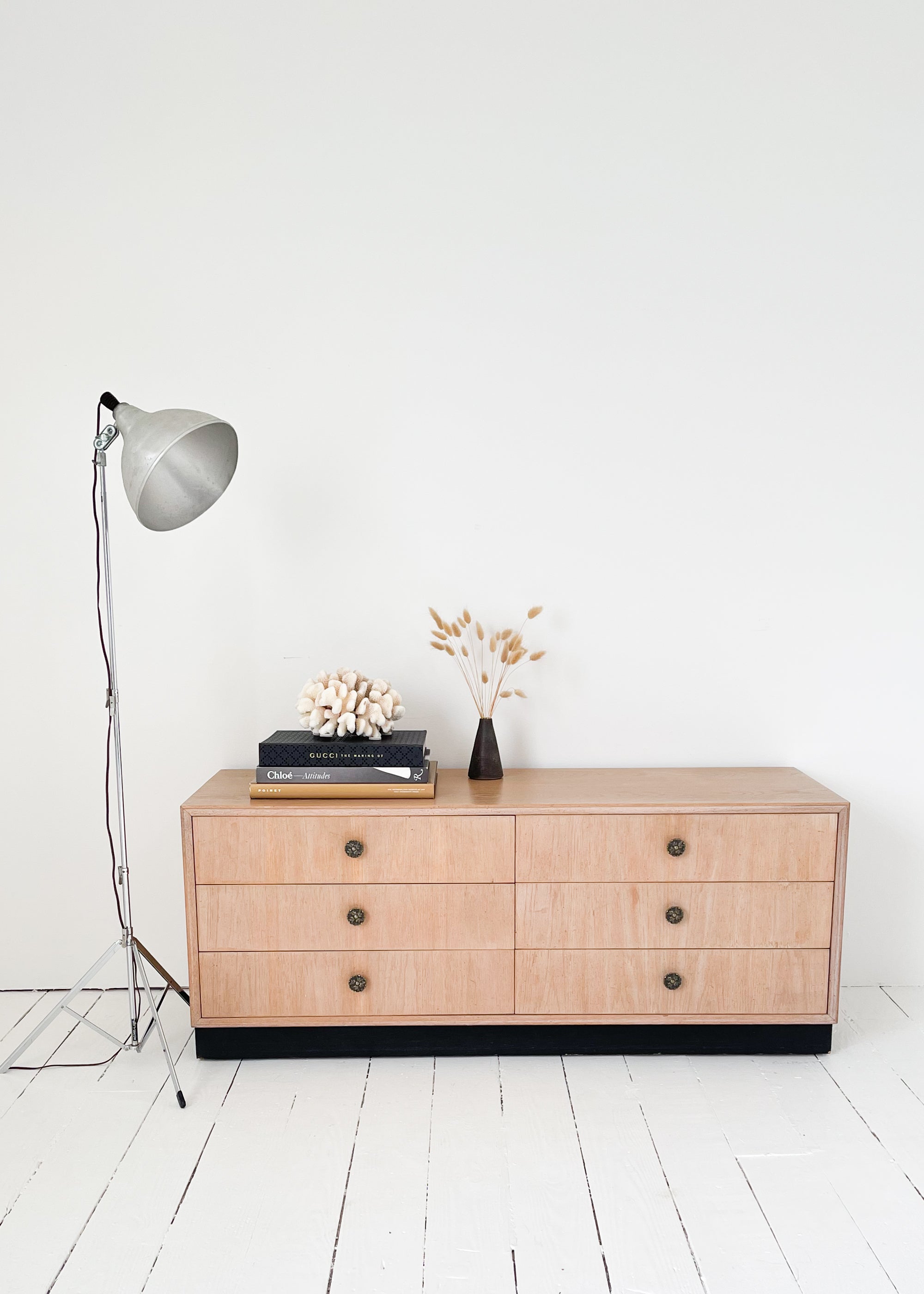 Vintage 1970s Six Drawer Low Dresser