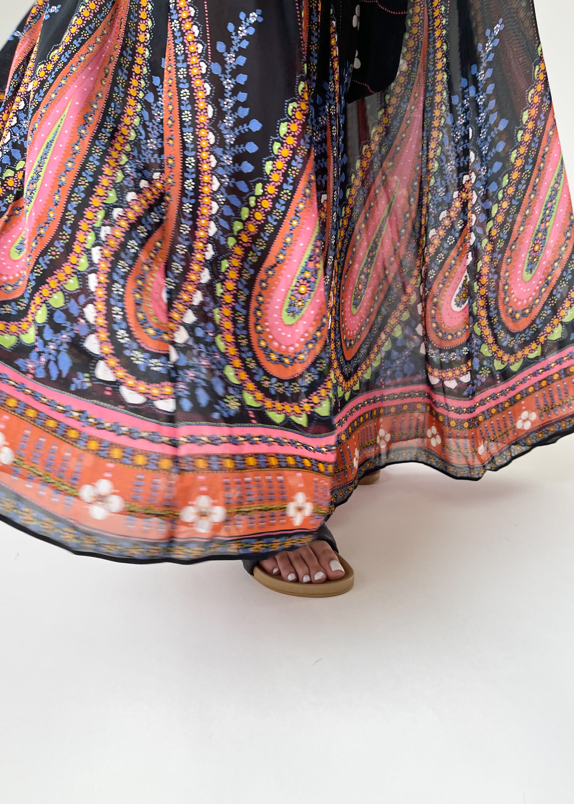 Vintage 1970s Valerie Porr Silk Wrap Dress