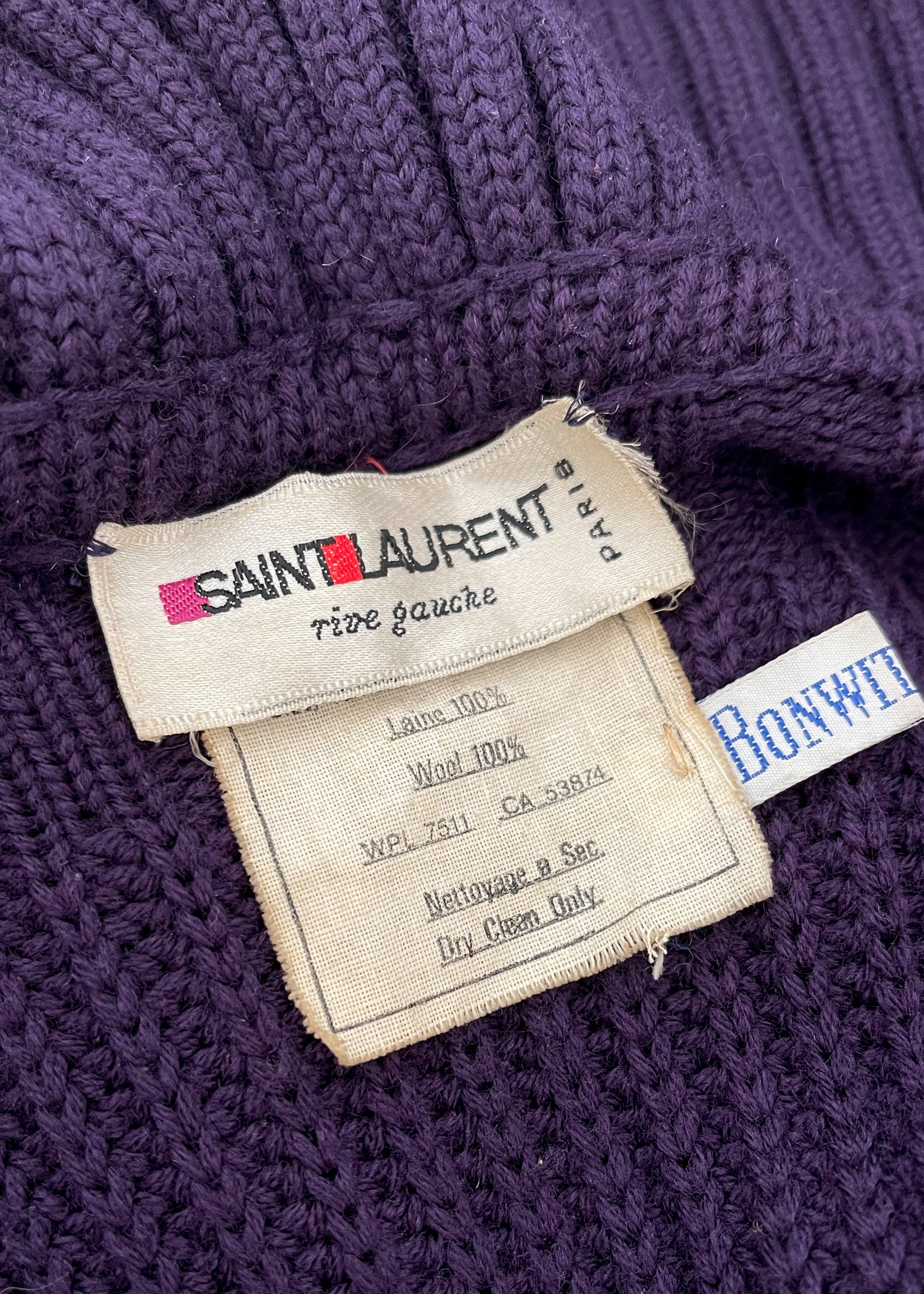 Vintage 1970s YSL Duffle Style Cardigan