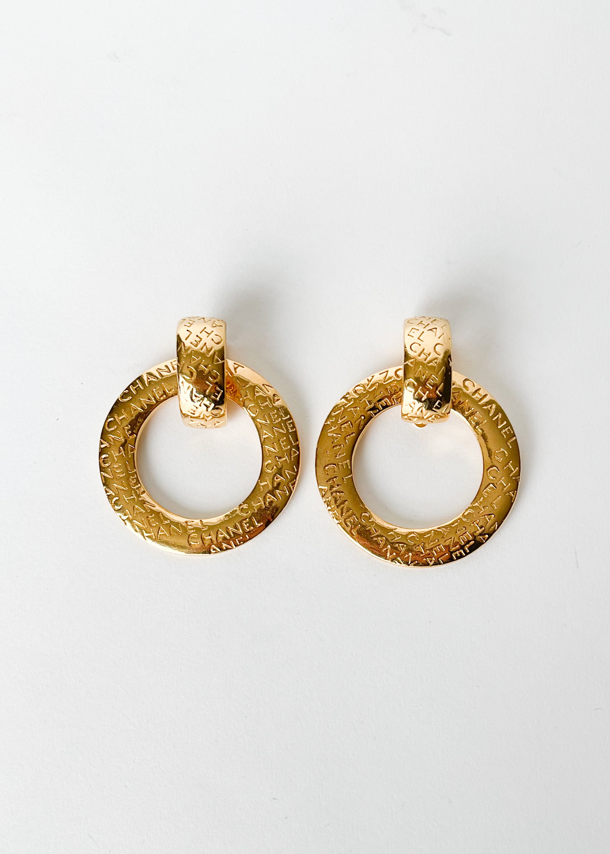 Vintage 1980s Chanel Convertible Doorknocker Earrings