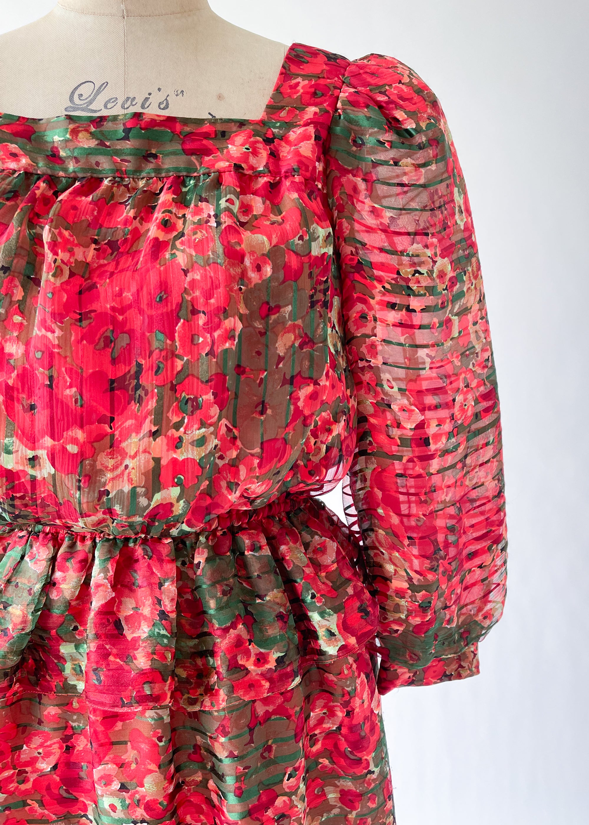 Vintage 1980s Diane Dickinson Silk Dress