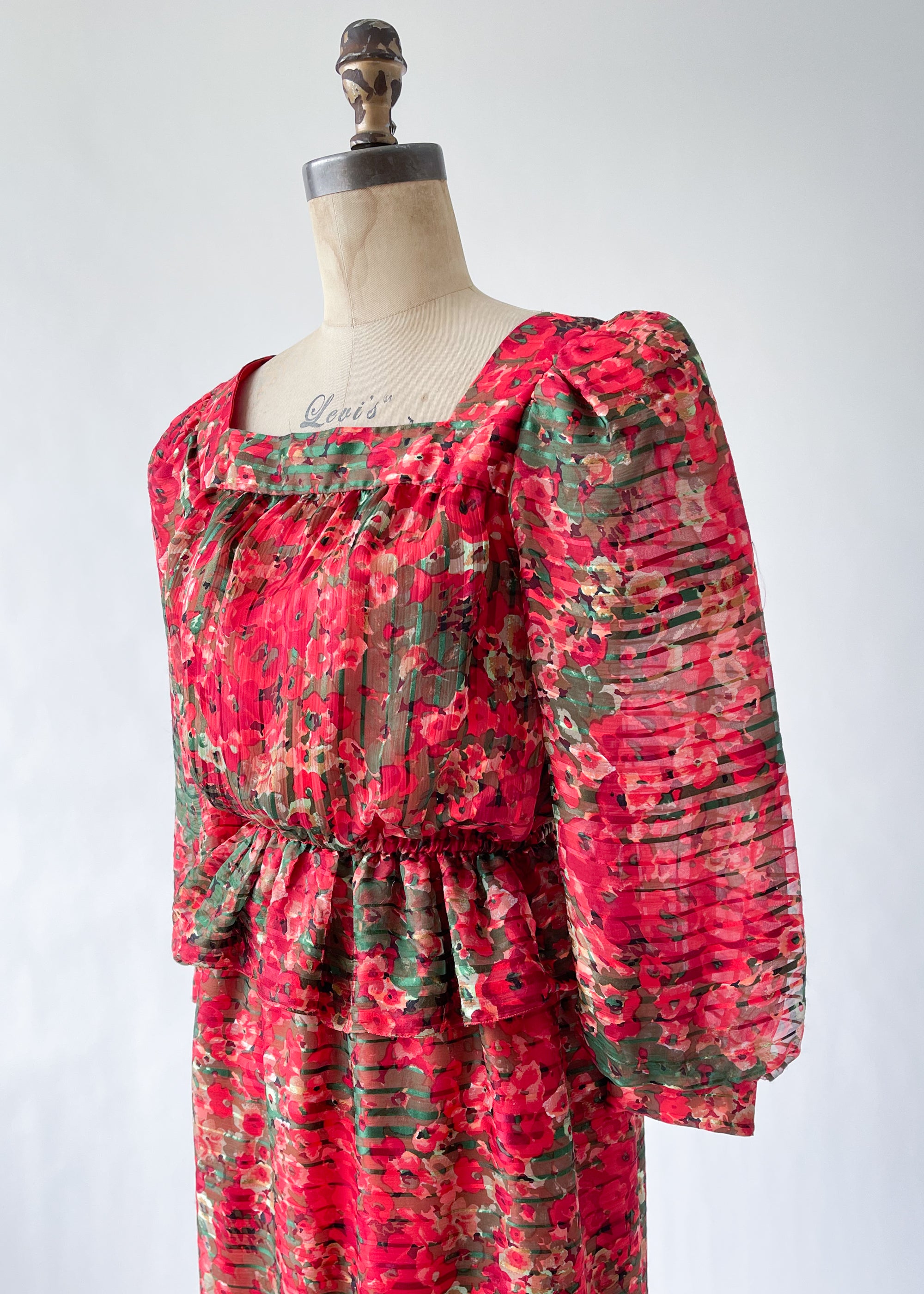 Vintage 1980s Diane Dickinson Silk Dress