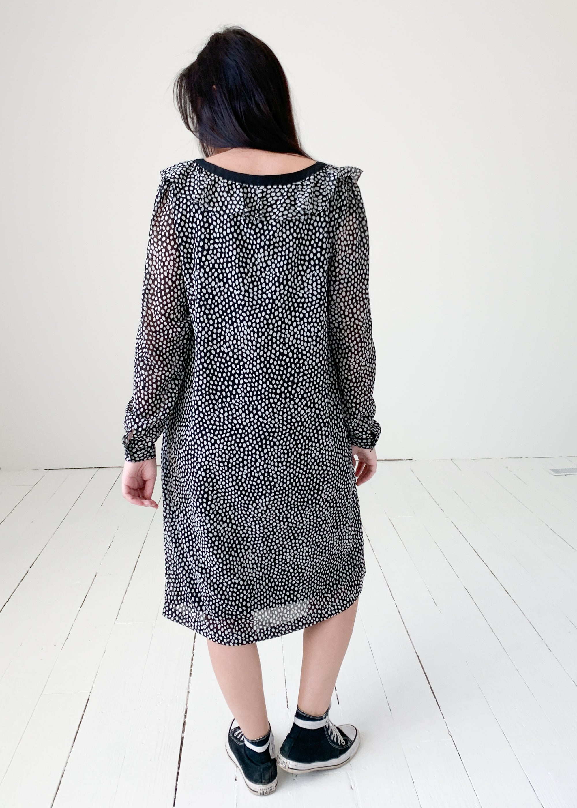 Vintage 1980s Hanae Mori Chiffon Dress