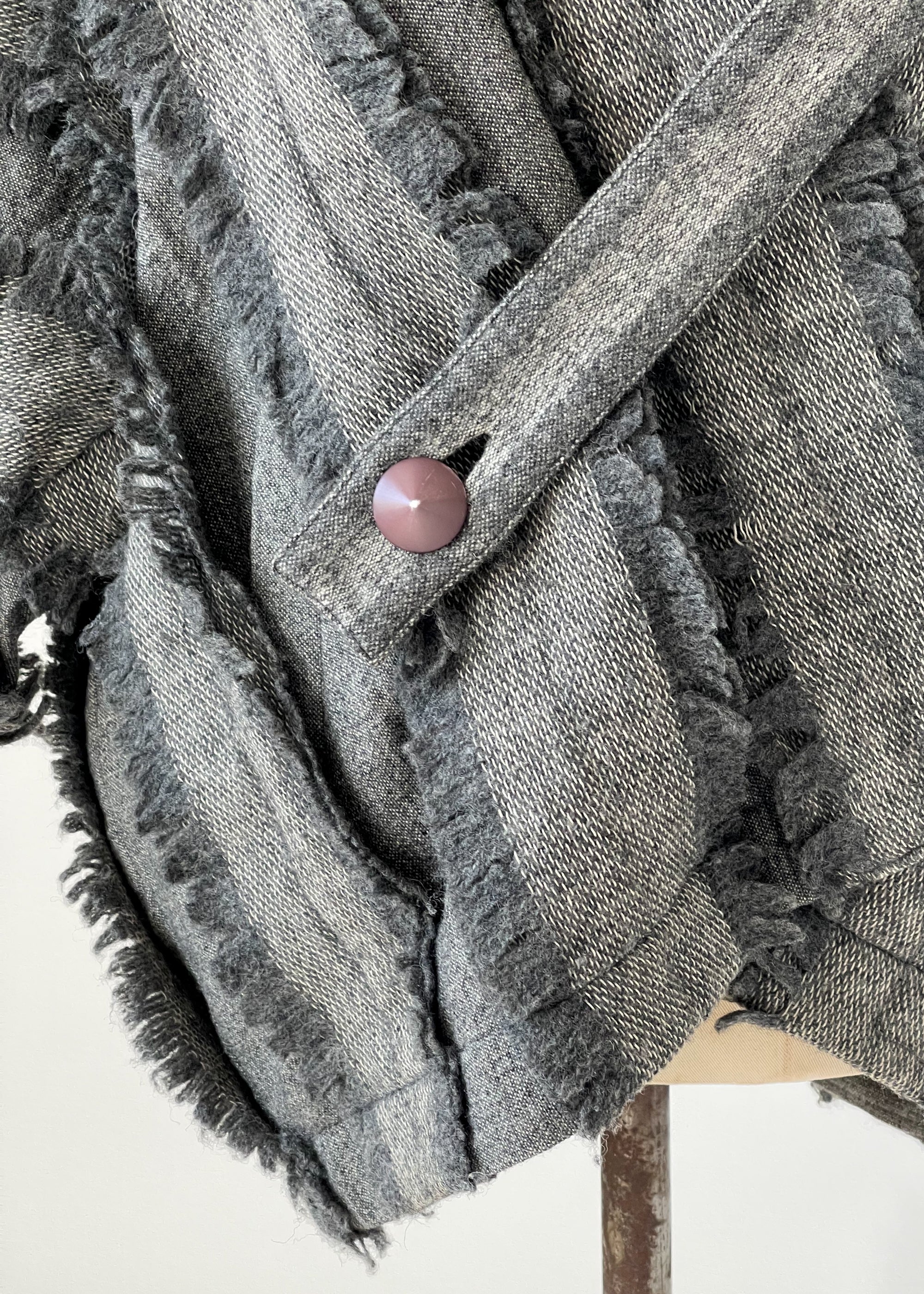 Vintage 1980s Issey Miyake Fringe Cocoon Coat