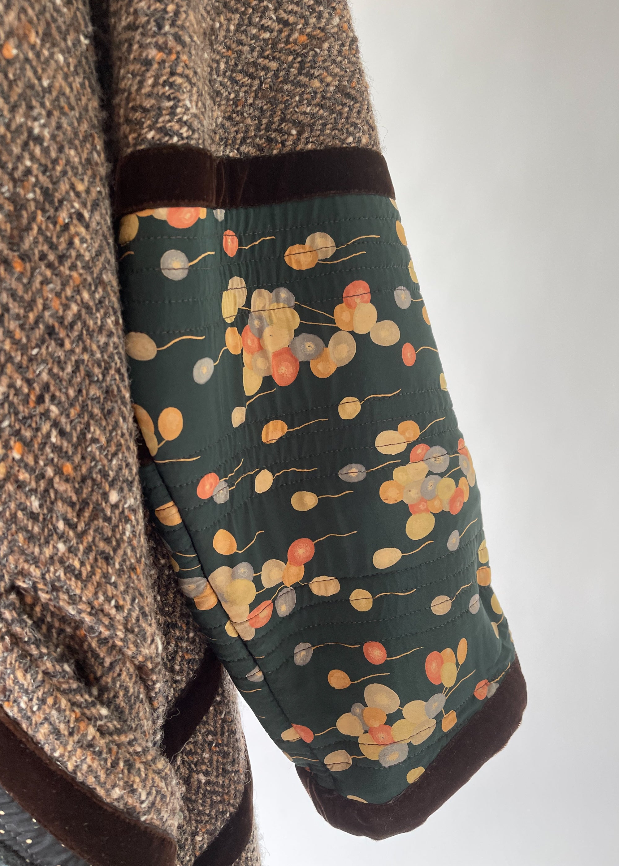 Vintage 1980s Koos Van Den Akker Patchwork Swing Coat