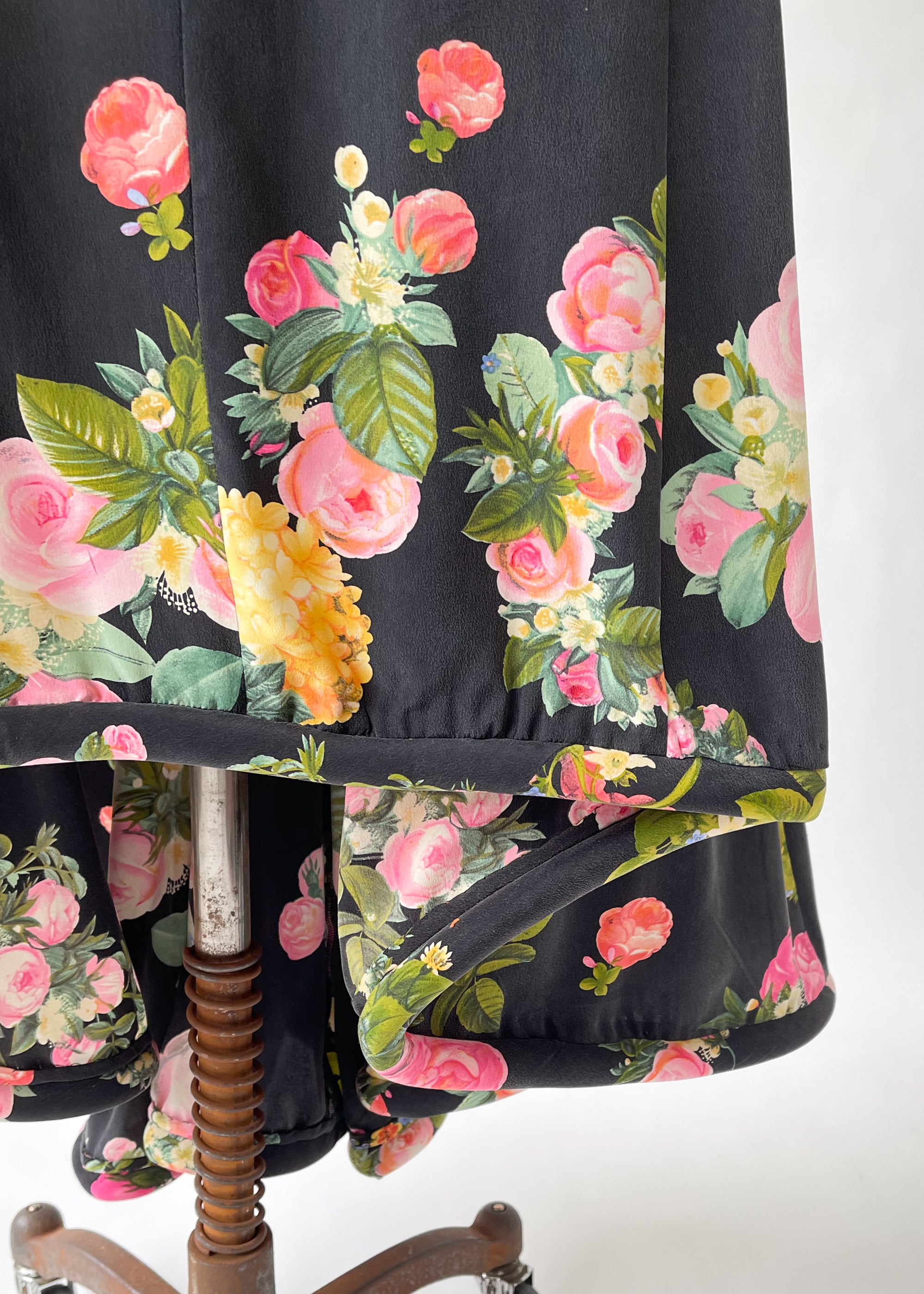 Vintage 1980s Krizia Silk Strapless Dress and Shawl