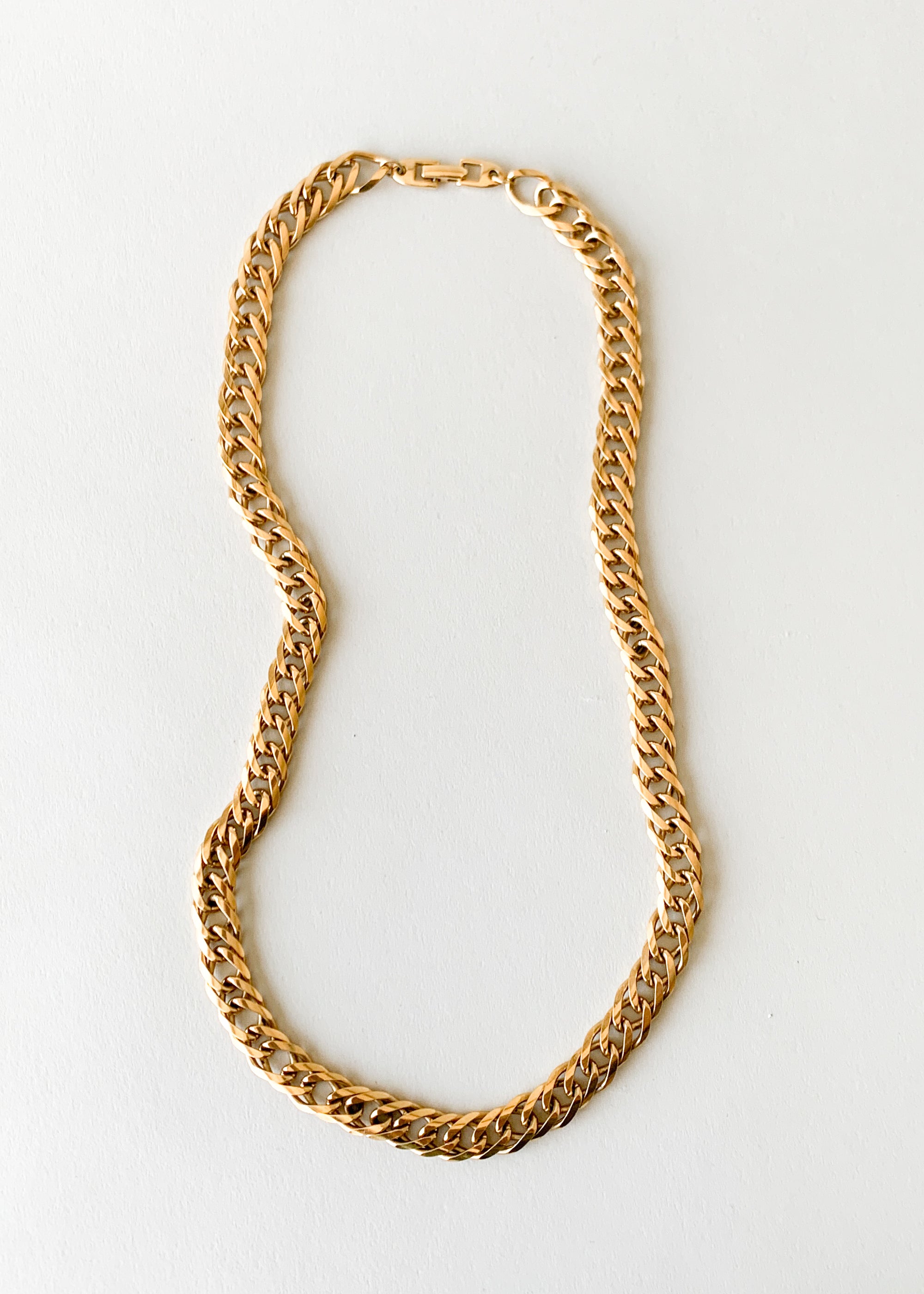 Vintage Gold Chain Link Necklace