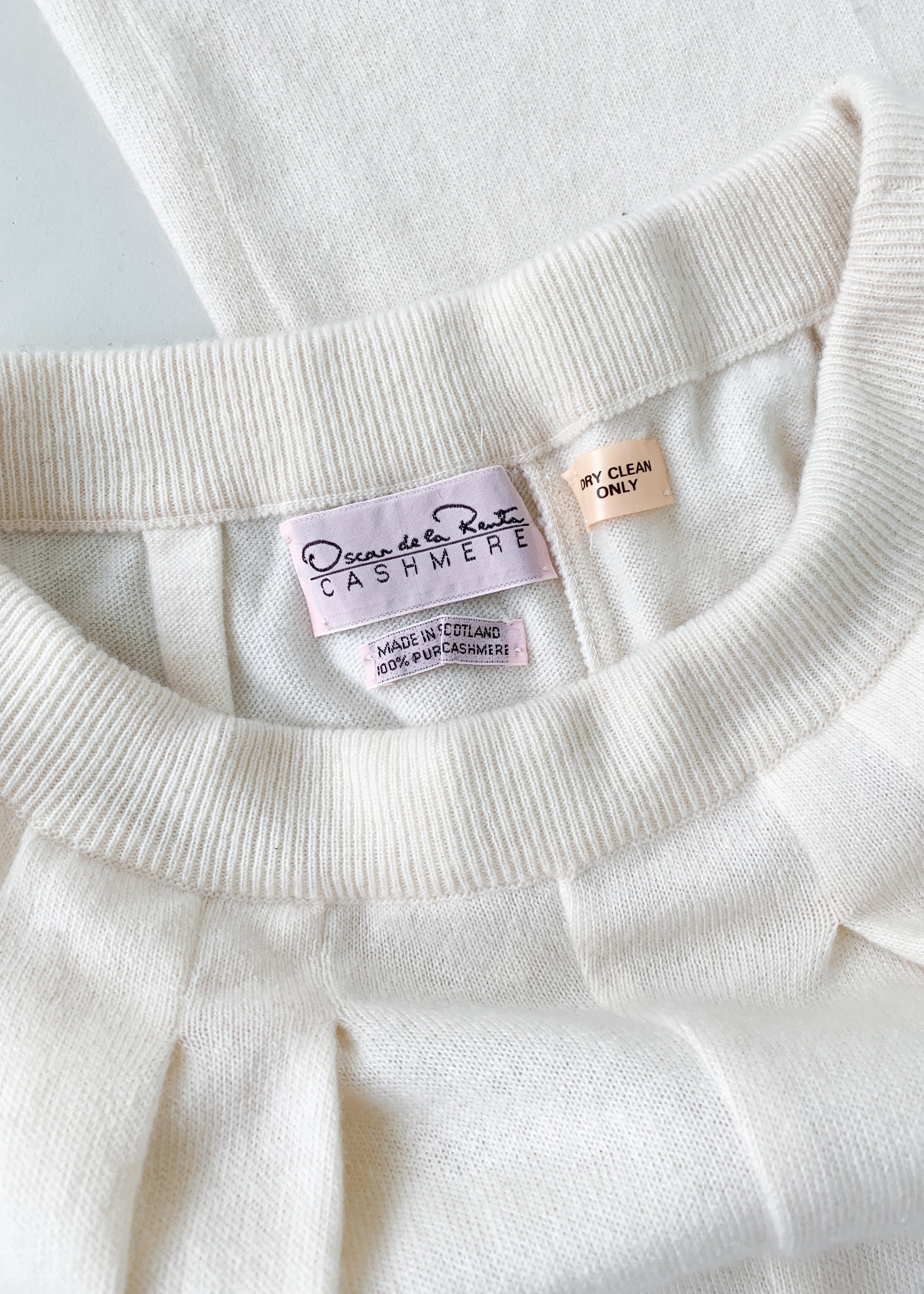 Vintage 1980s Oscar de la Renta Cashmere Sweater Pants