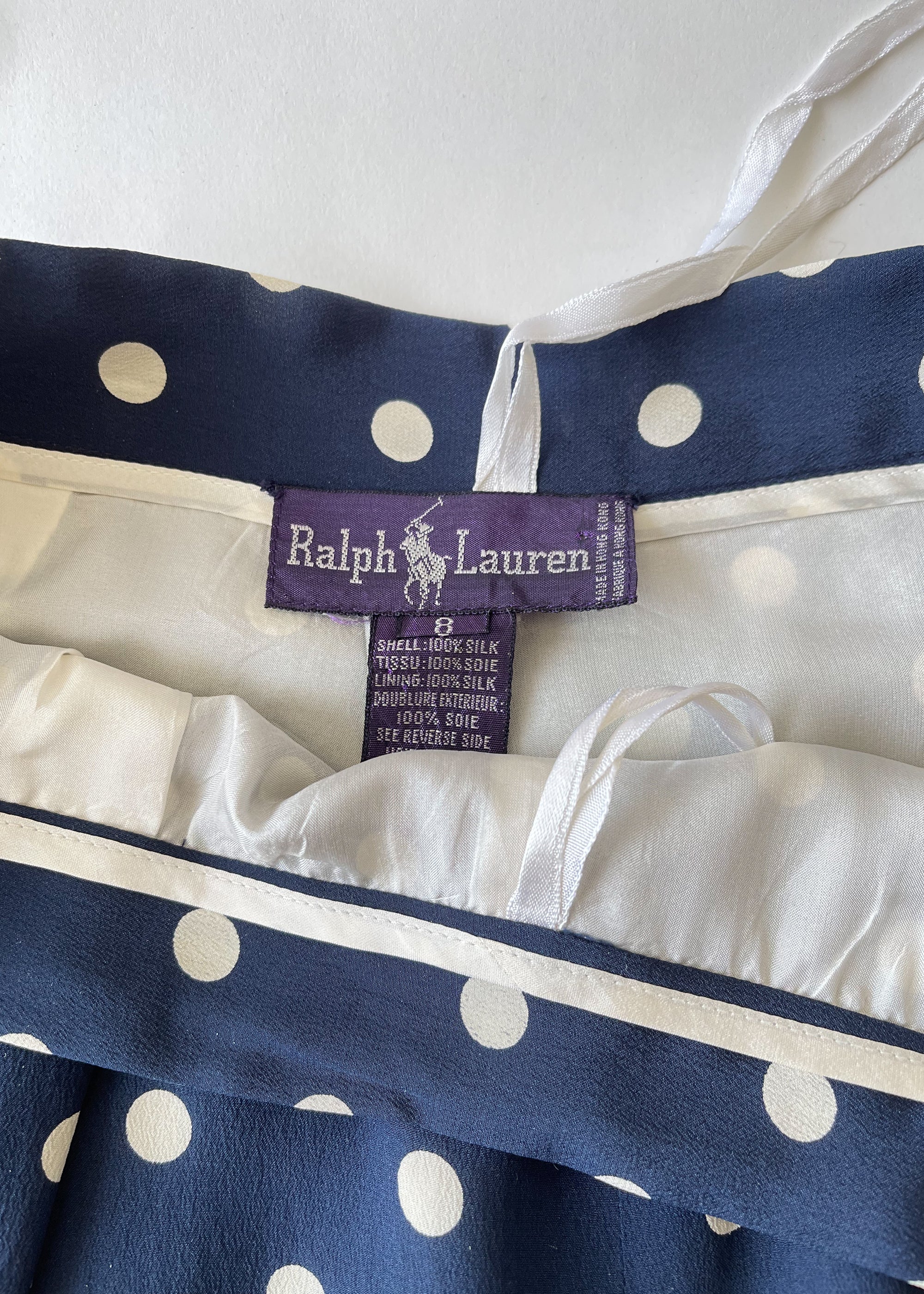 Vintage 1980s Ralph Lauren Silk Wide Leg Pants