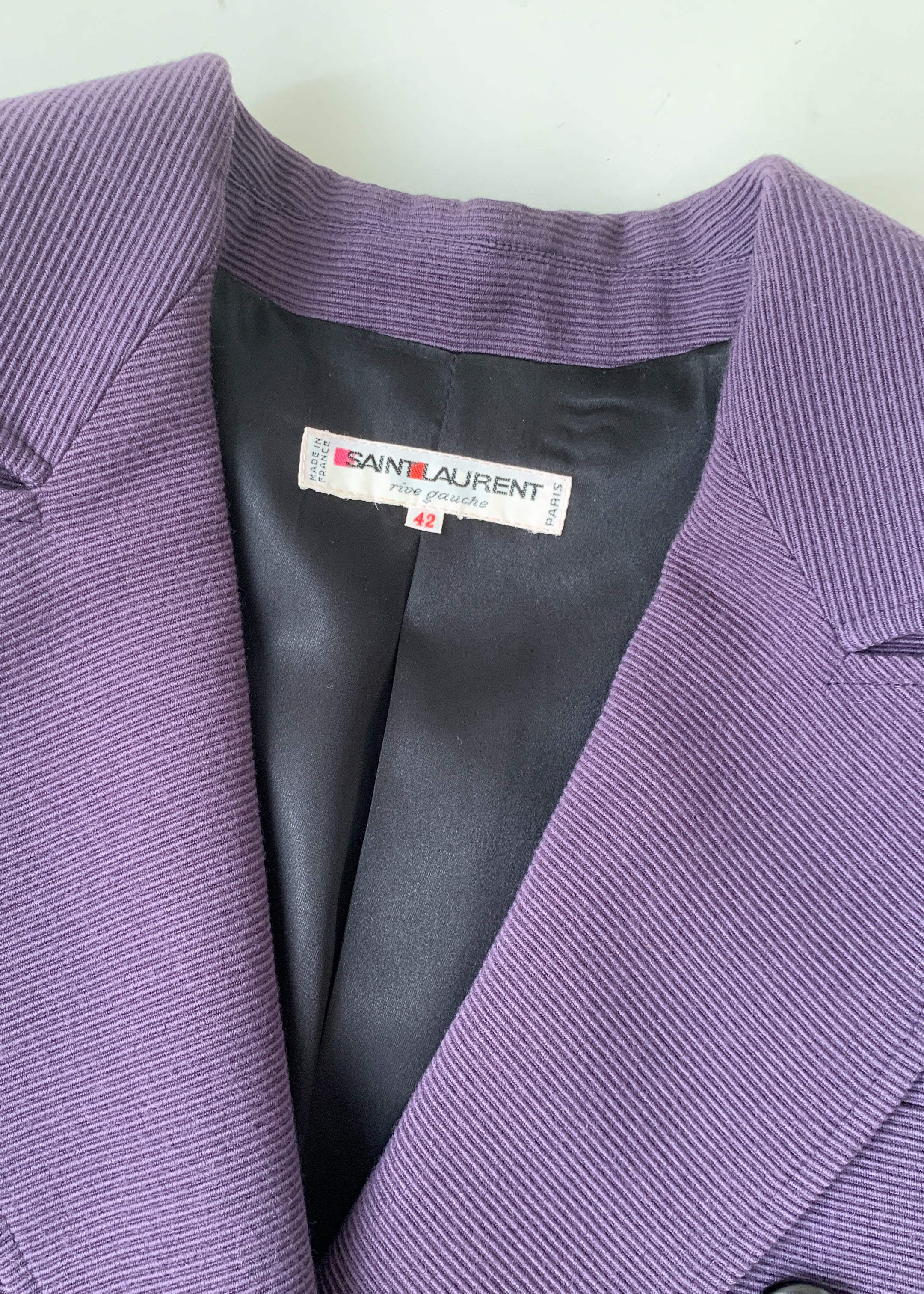 Vintage 1970s YSL Cropped Wool Blazer