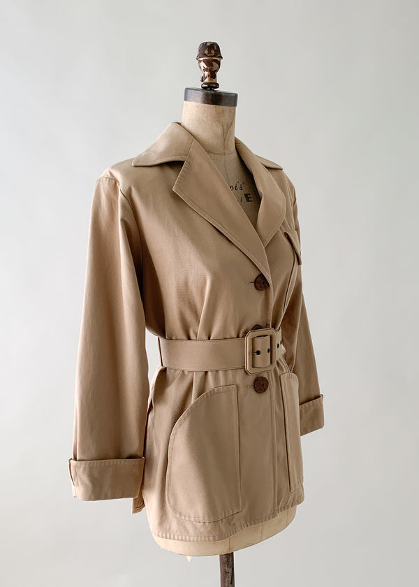 Vintage 1990s Yves Saint Laurent Safari Jacket Raleigh Vintage