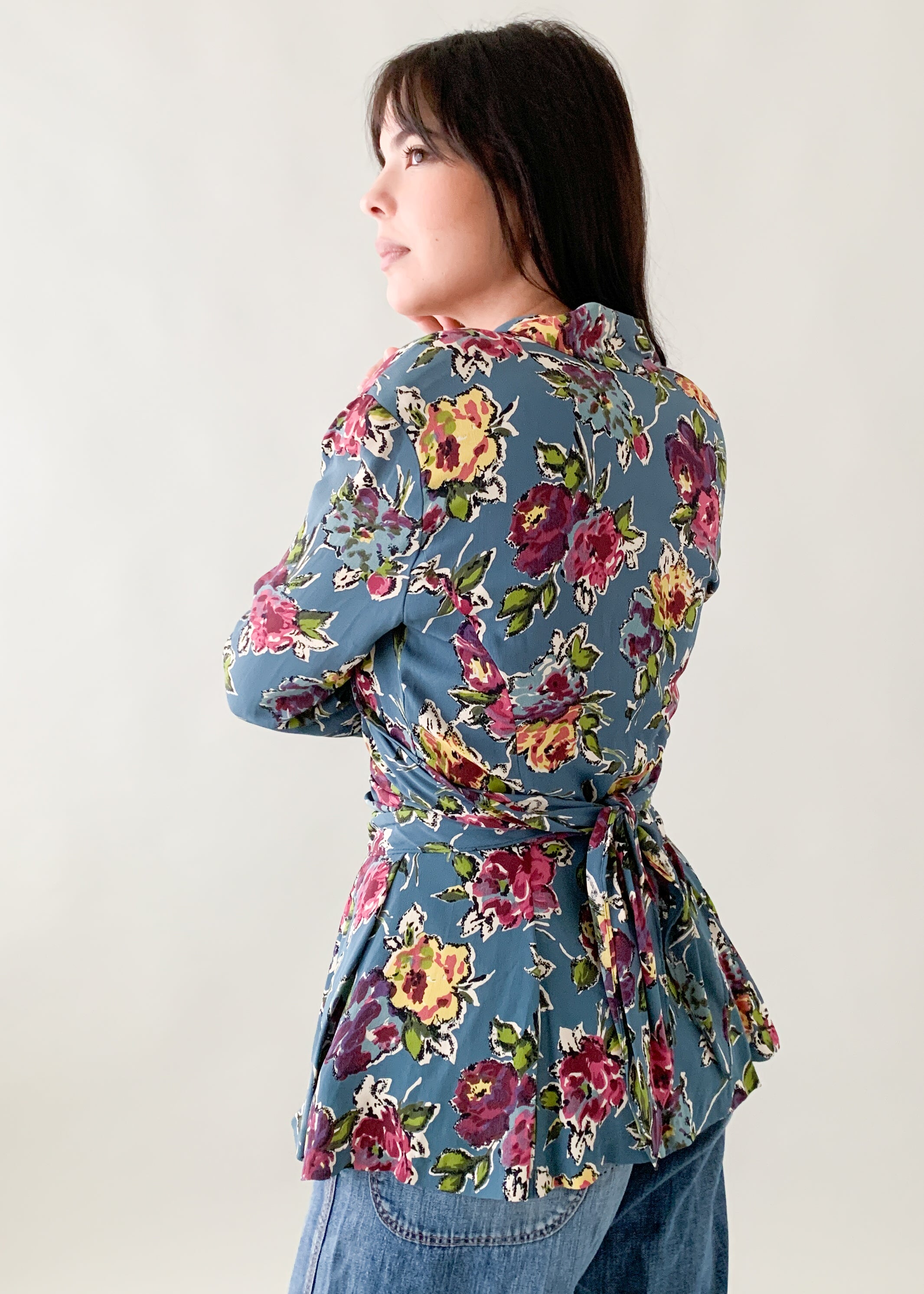 Vintage 1990s Betsey Johnson Floral Blazer