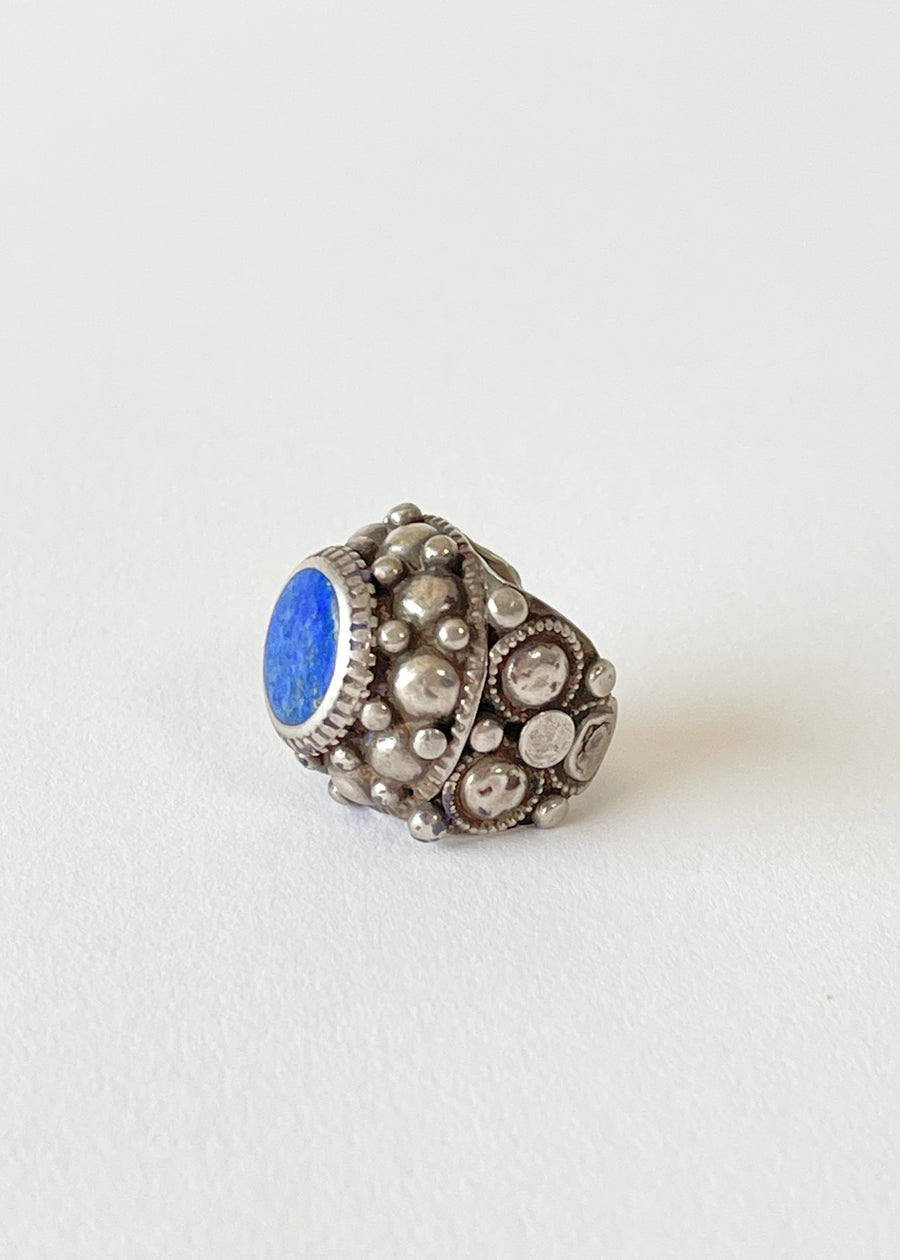 Vintage Silver and Lapis Ring