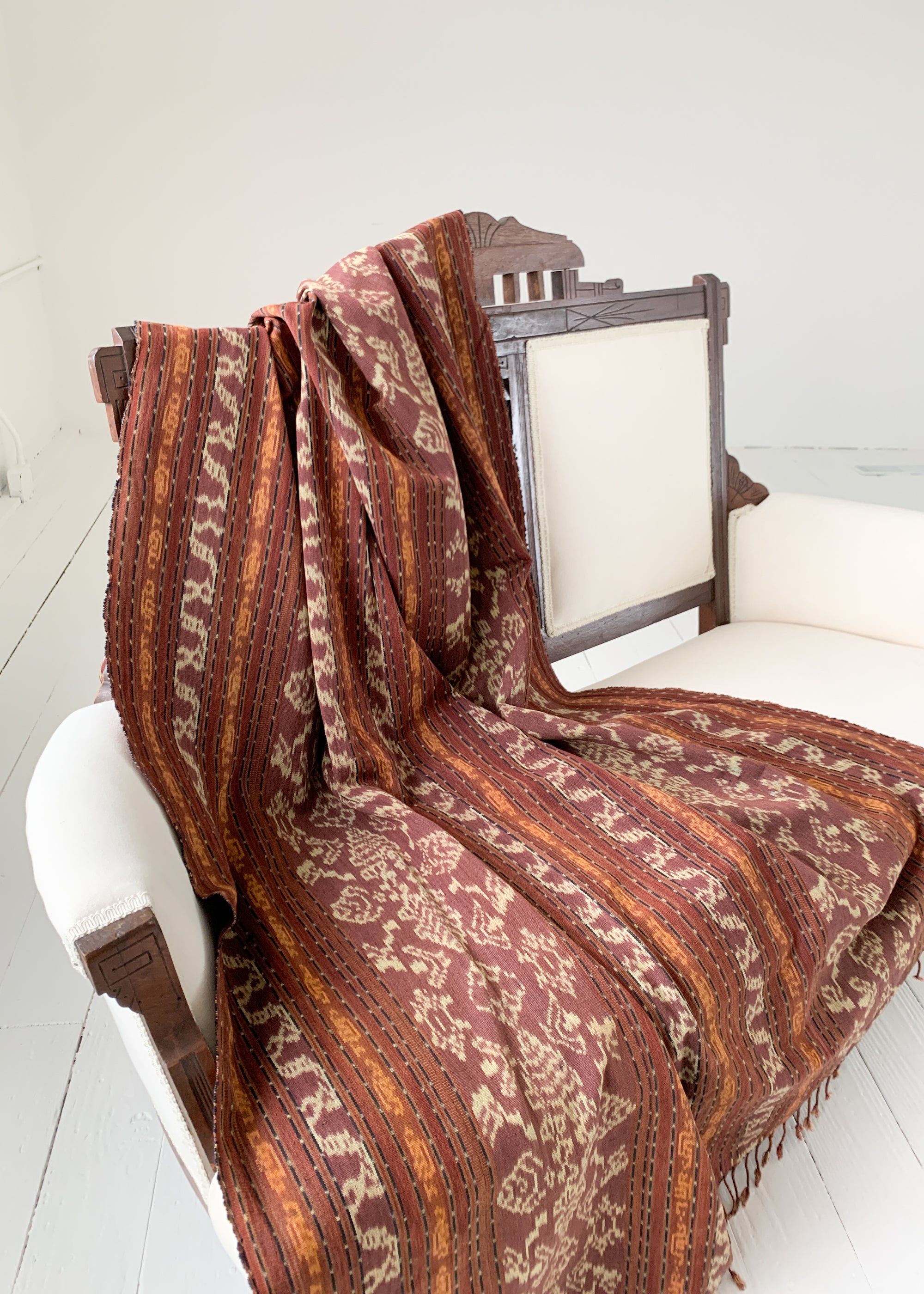 Vintage Woven Ikat Throw