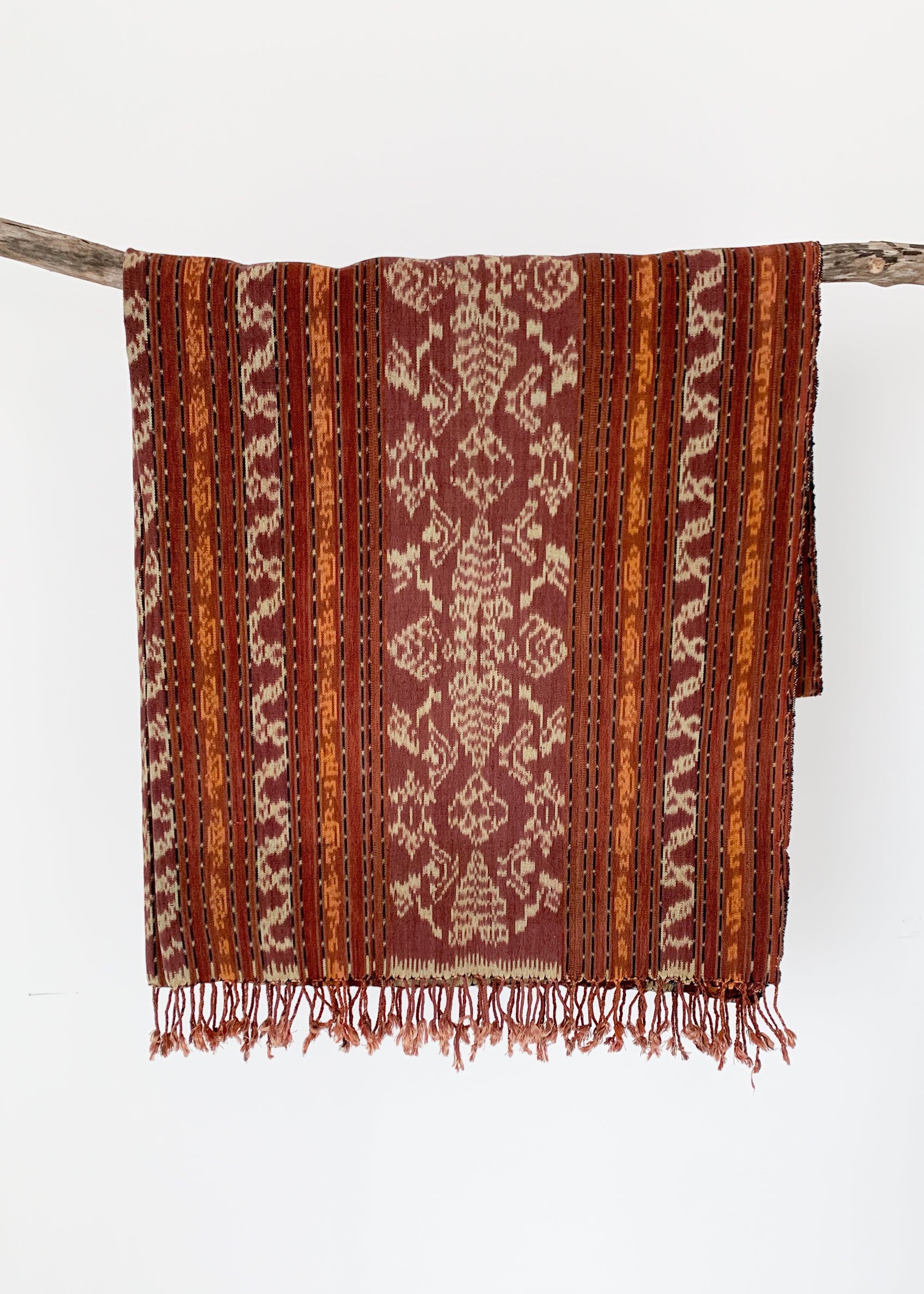 Vintage Woven Ikat Throw