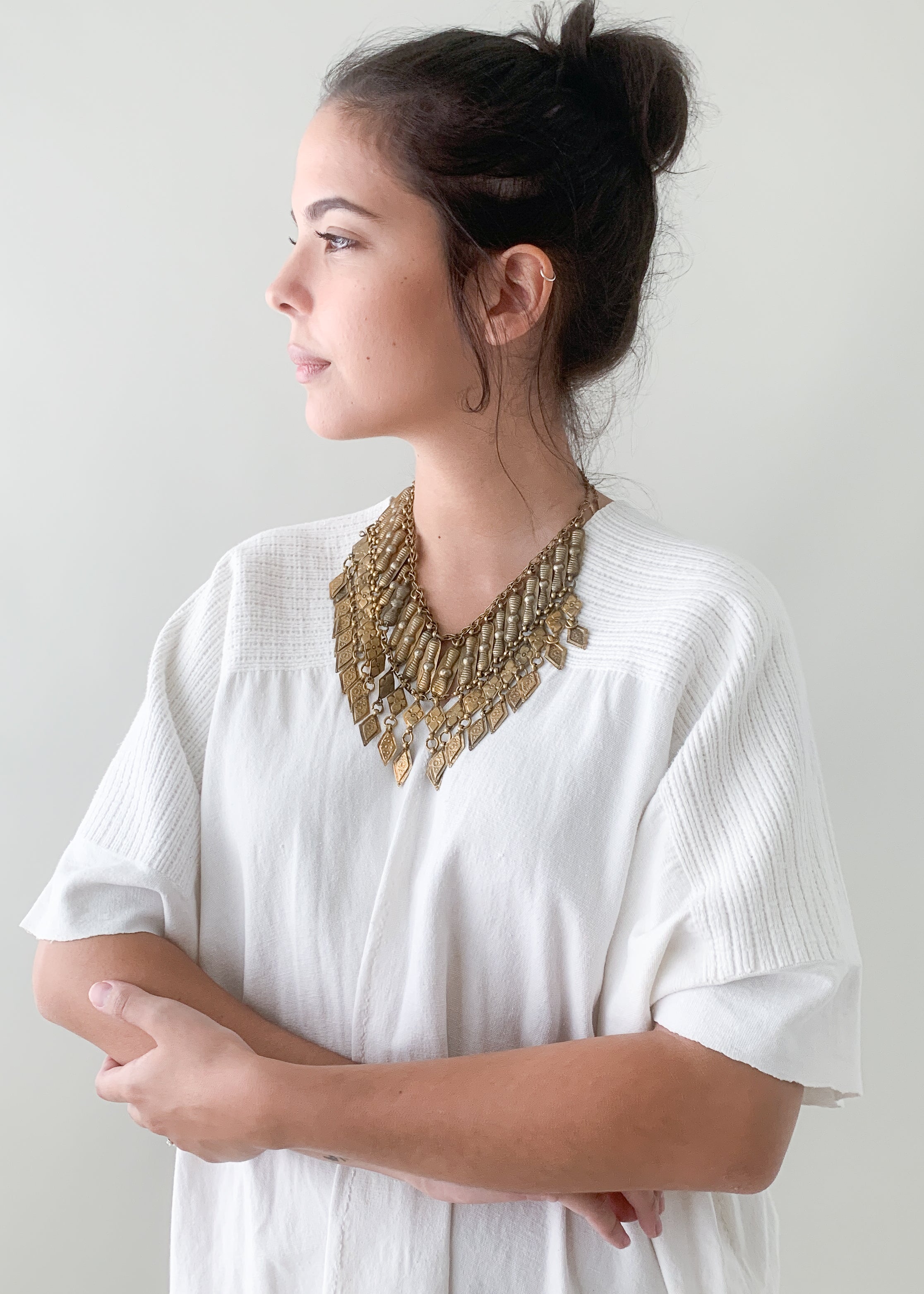 Vintage Brass Collar Necklace