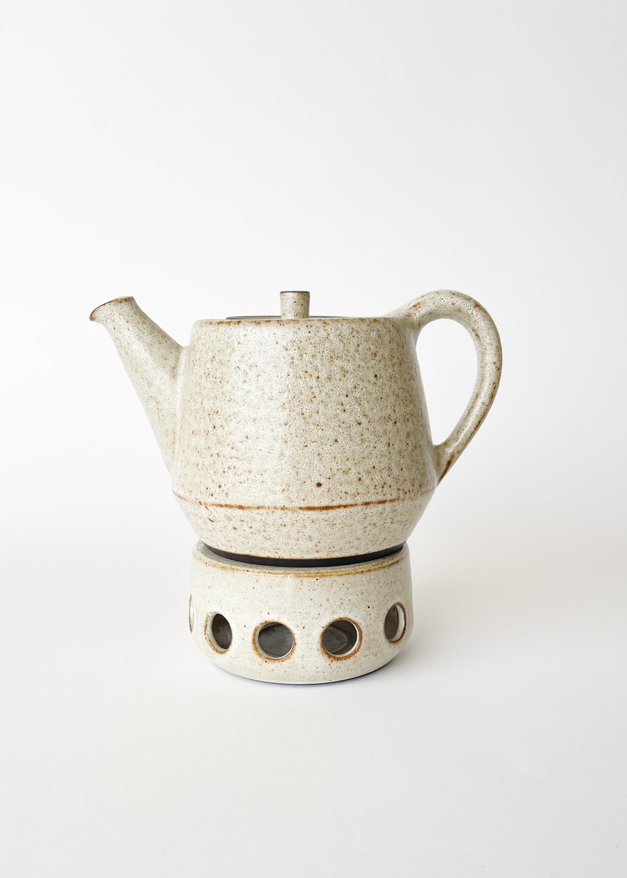 Vintage 1960s Studio Pottery Tea Pot with Warmer