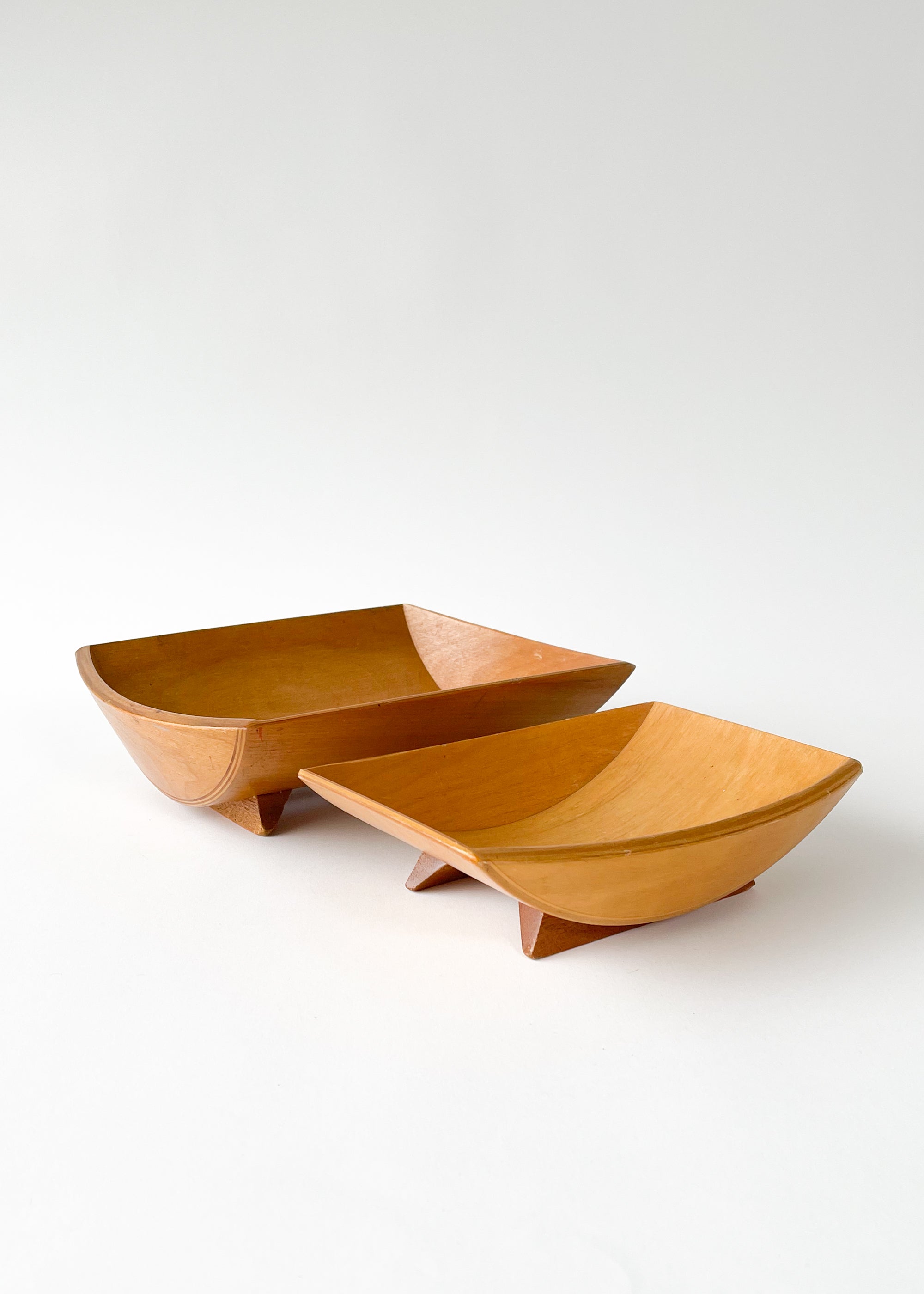 Vintage MCM Bentwood Bowls