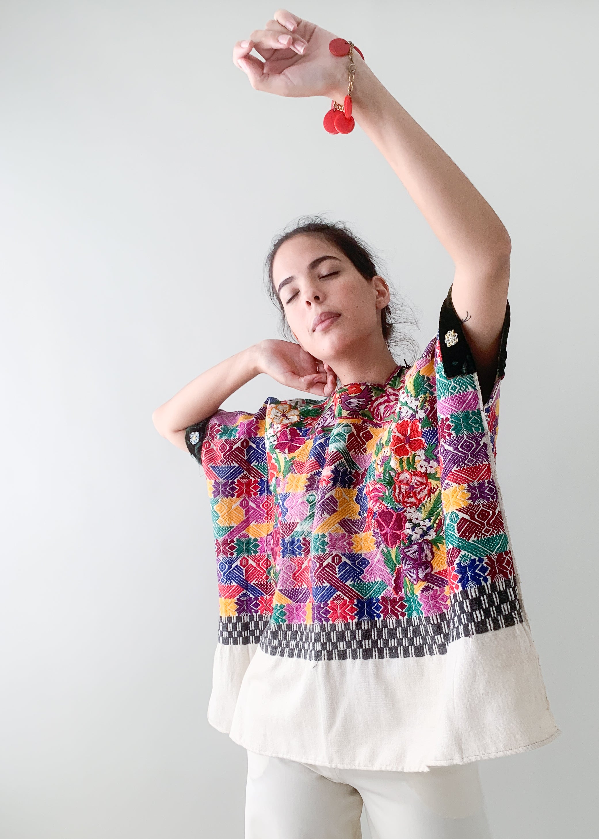 Vintage Embroidered Huipil