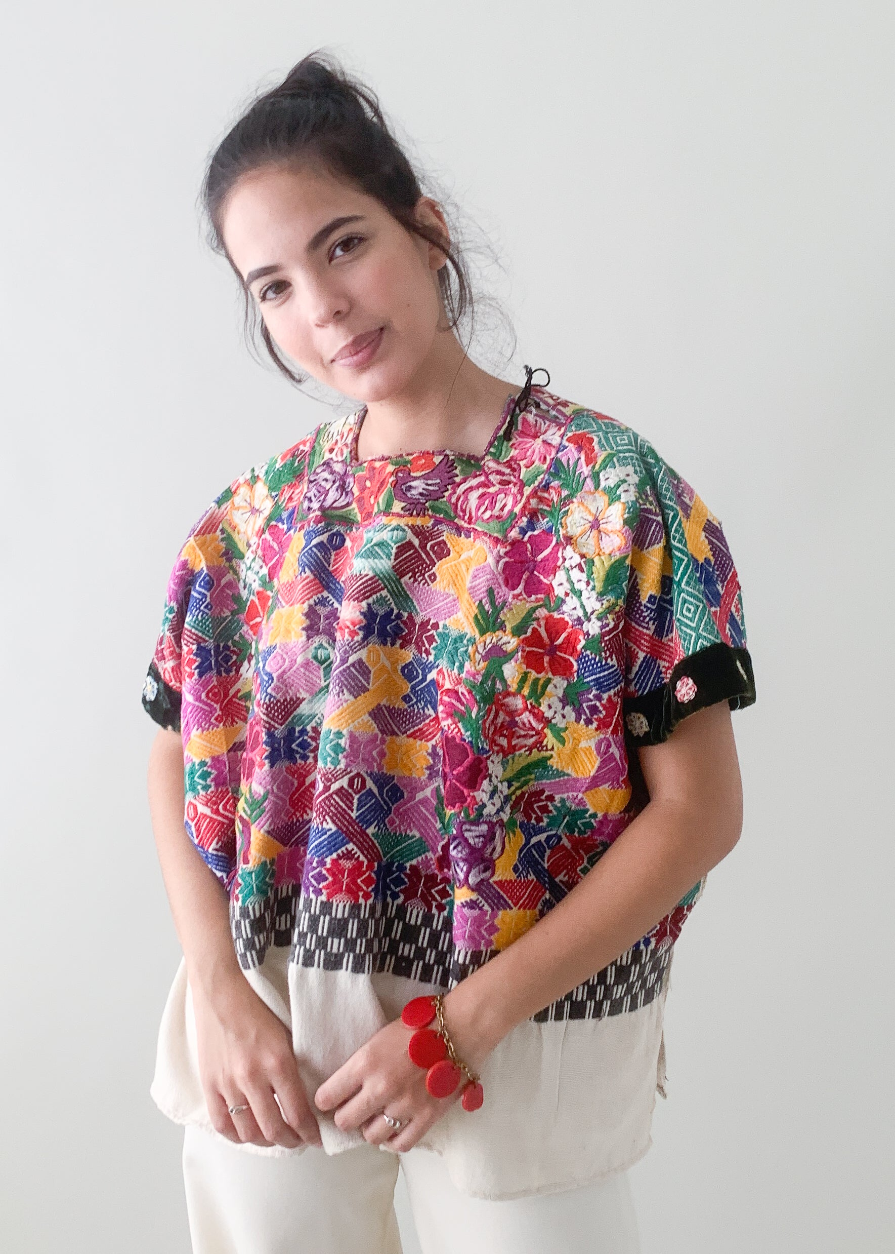 Vintage Embroidered Huipil