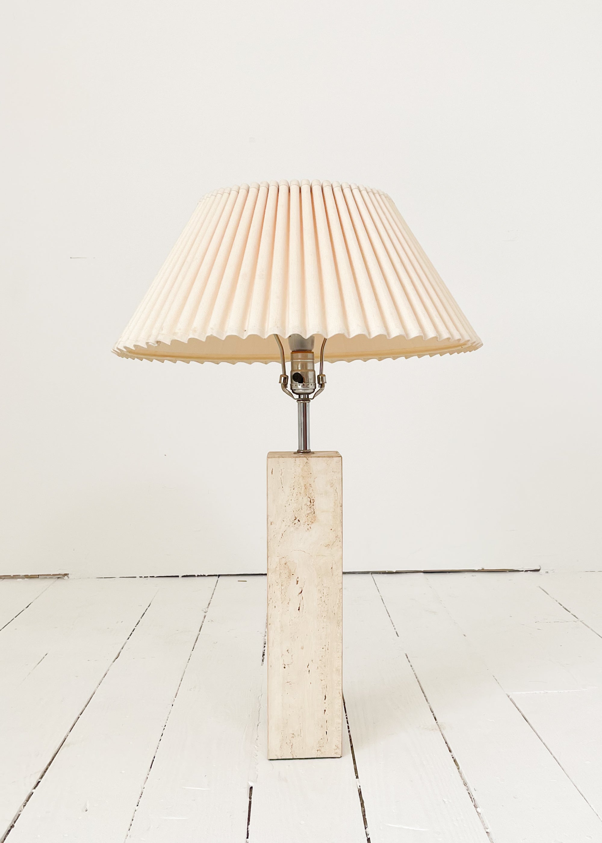Vintage 1960s Travertine Lamp