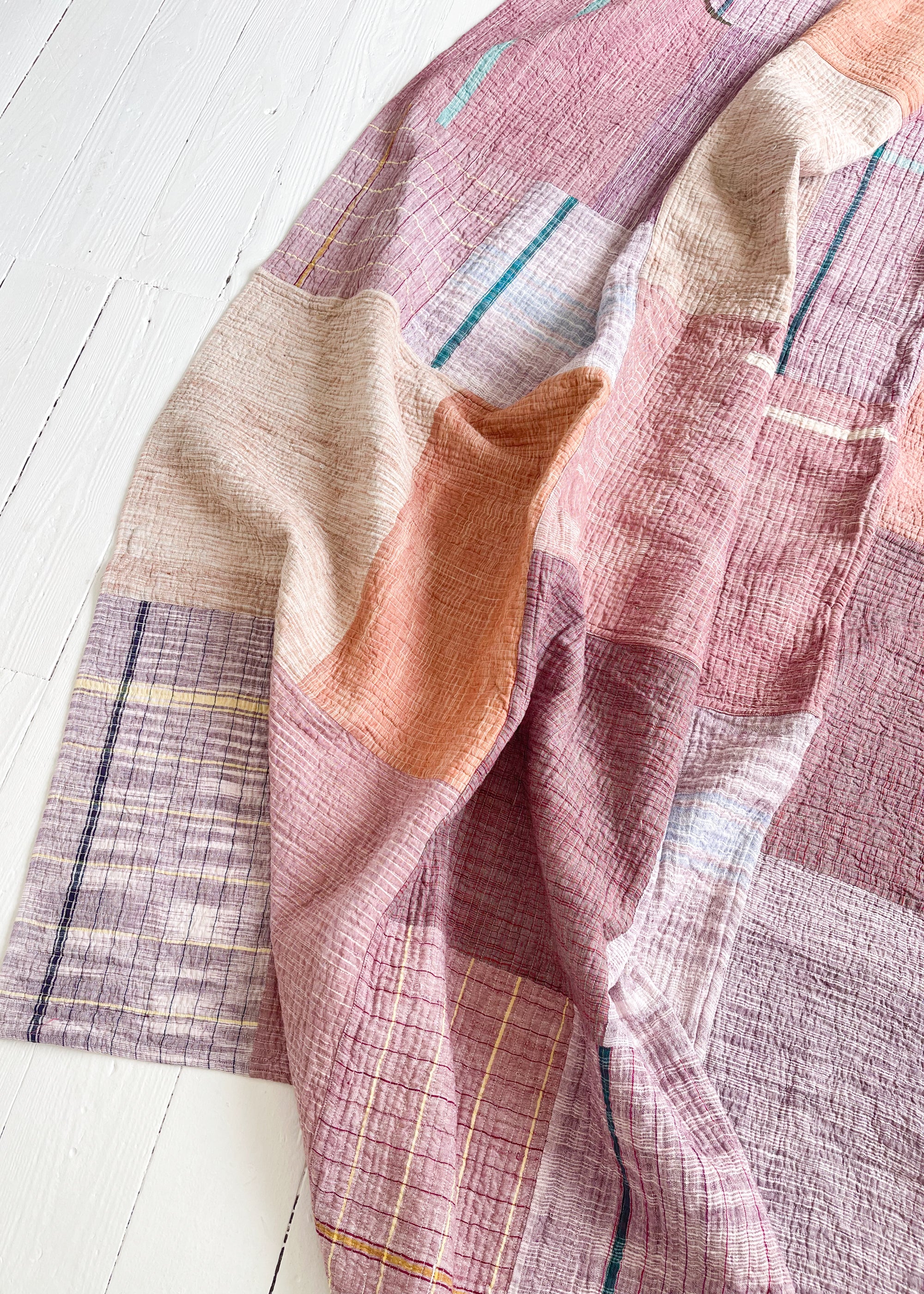 Auntie Oti Vintage Patchwork Kantha Quilt