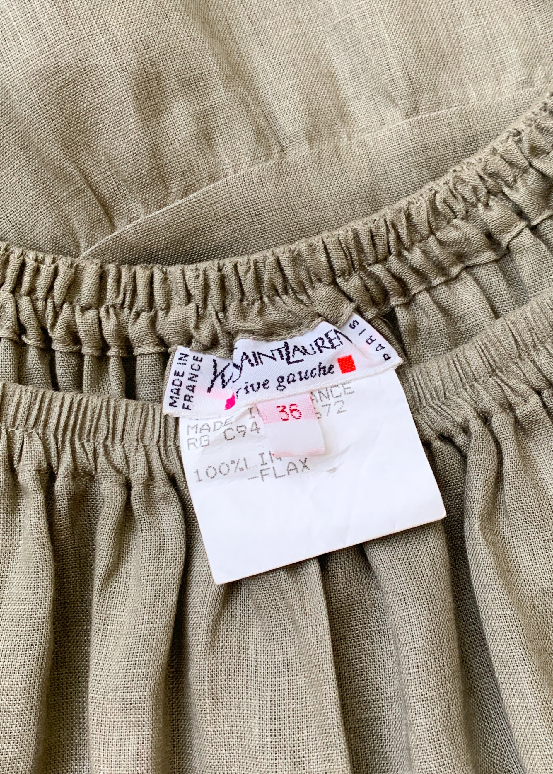 Vintage 1990s YSL Flax Weekend Dress