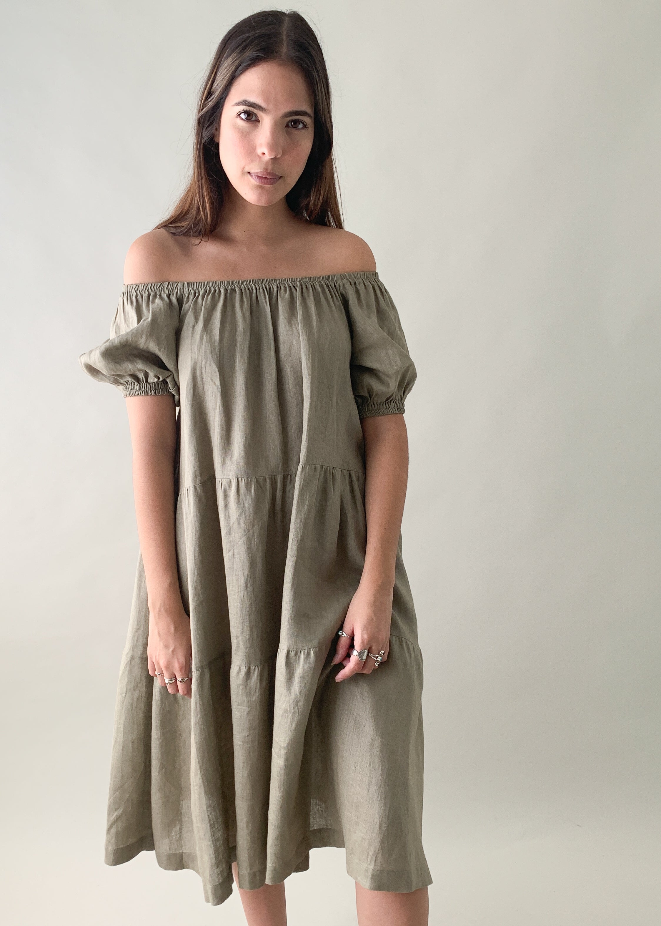 Vintage 1990s YSL Flax Weekend Dress