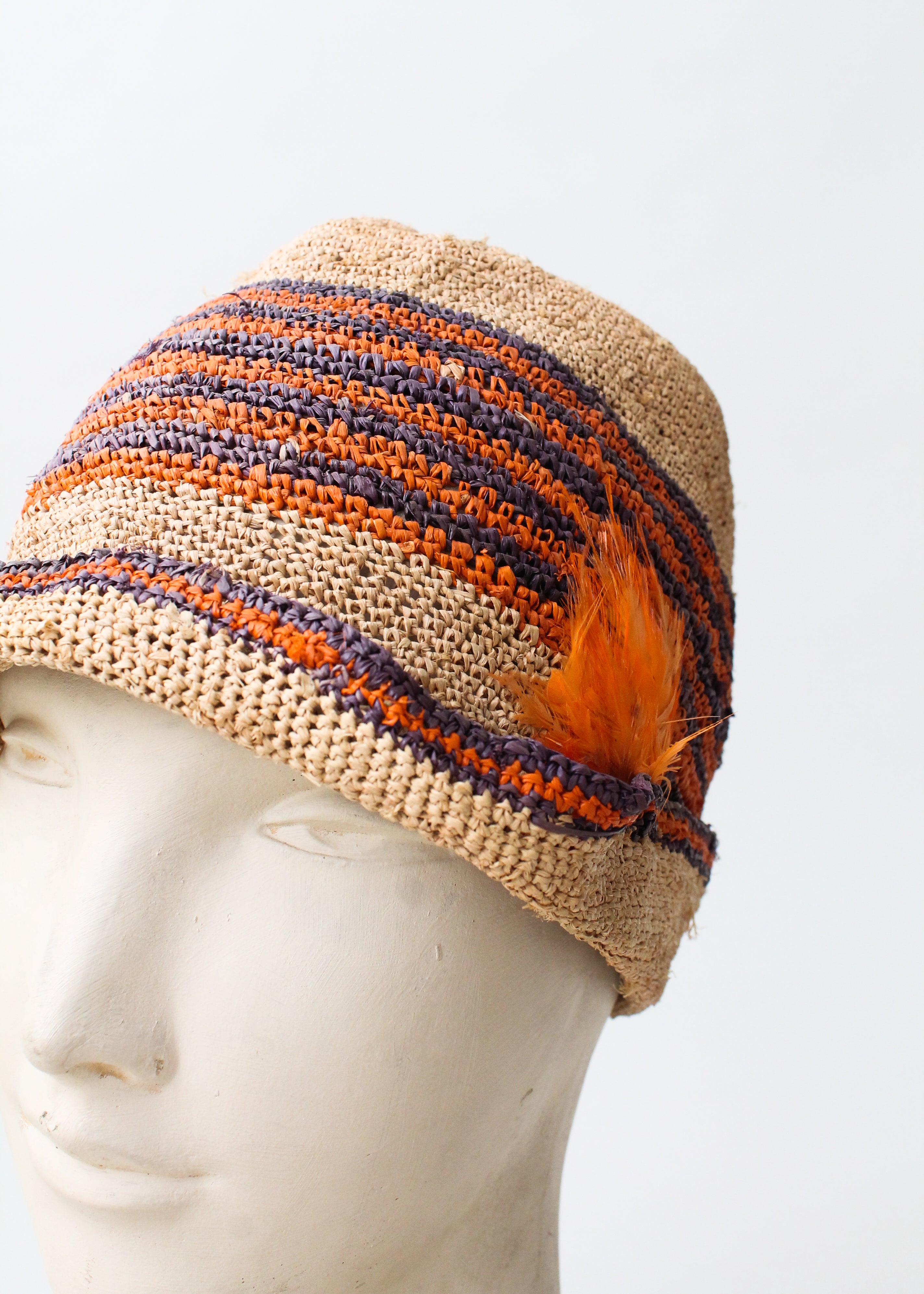 Vintage 1920s Straw Cloche Hat