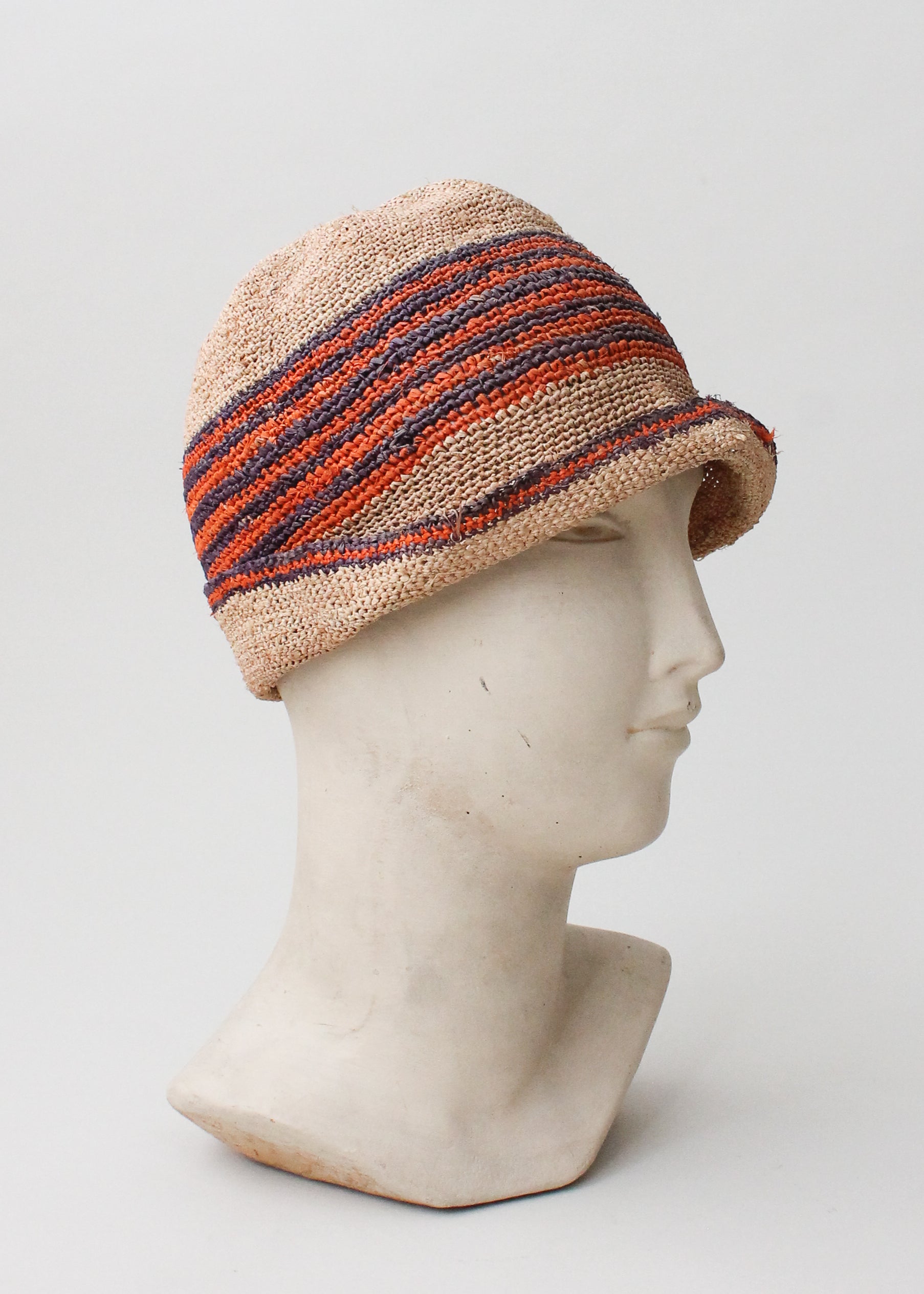 Vintage 1920s Straw Cloche Hat