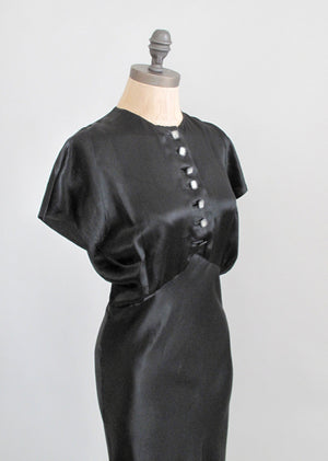 Vintage 1930s Hollywood Glam Evening Dress
