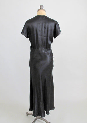 Vintage 1930s Art Deco Bias Cut Dress