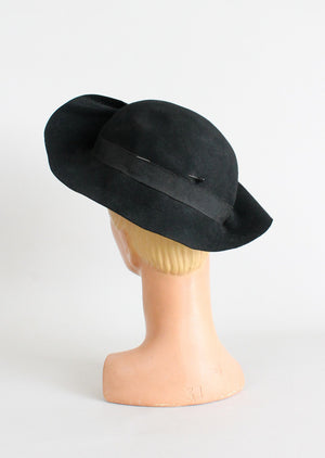 Vintage 1930s Asymmetrical Felt Hat