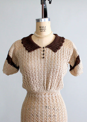 Vintage 1930s Knit Dress