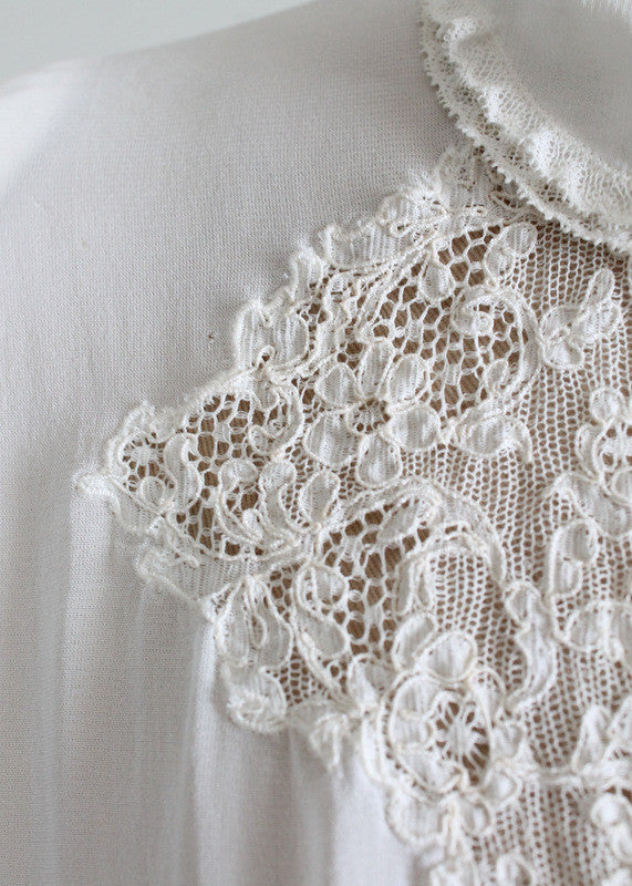 Vintage 1930s White Lace Blouse