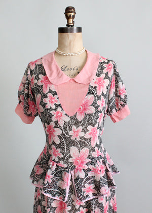 Vintage 1930s day dress from Raleigh Vintage