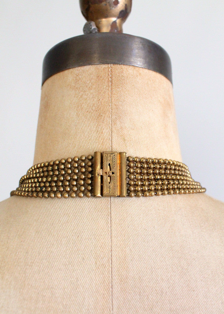 Vintage 1940s Brass Necklace