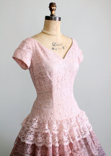 Vintage 1950s Lace Dress Alternative Wedding