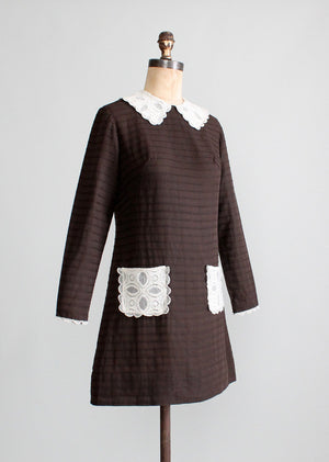 Vintage 1960s MOD Schoolgirl Mini Dress
