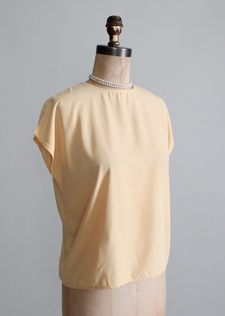 Vintage 1980s Mustard Slouch Top