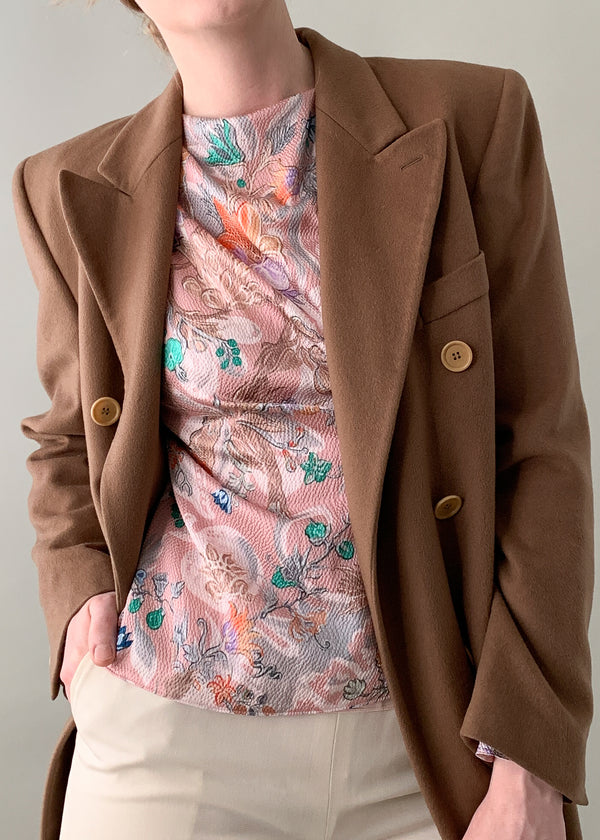 Vintage Armani Camel Cashmere Trench Coat Raleigh Vintage