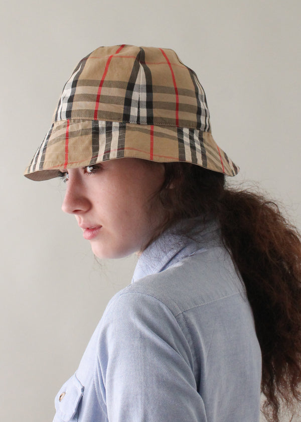 Vintage Burberry Reversible Bucket Hat Raleigh Vintage