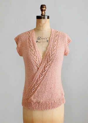 Vintage 1980s Summer Knit Layering Sweater