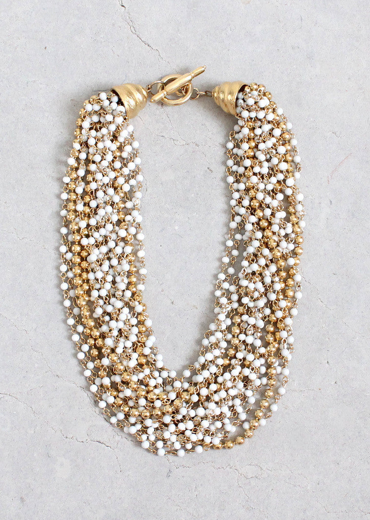 Vintage MOD chunky statement necklace