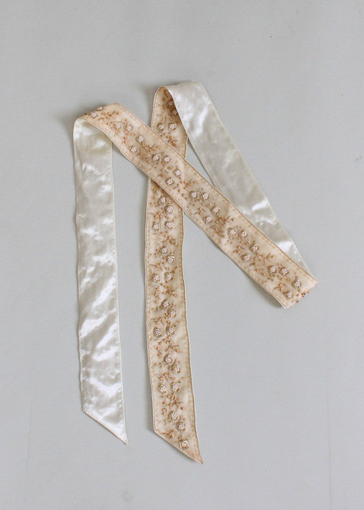 Vintage Beaded Belt or Wedding Head Scarf