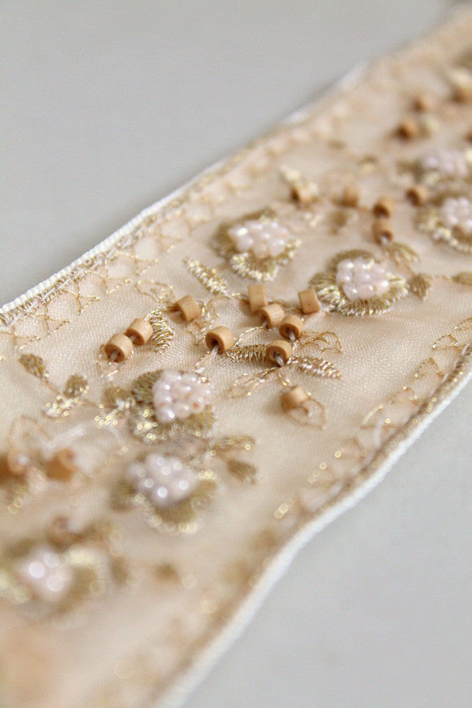 Vintage Beaded Belt or Wedding Head Scarf