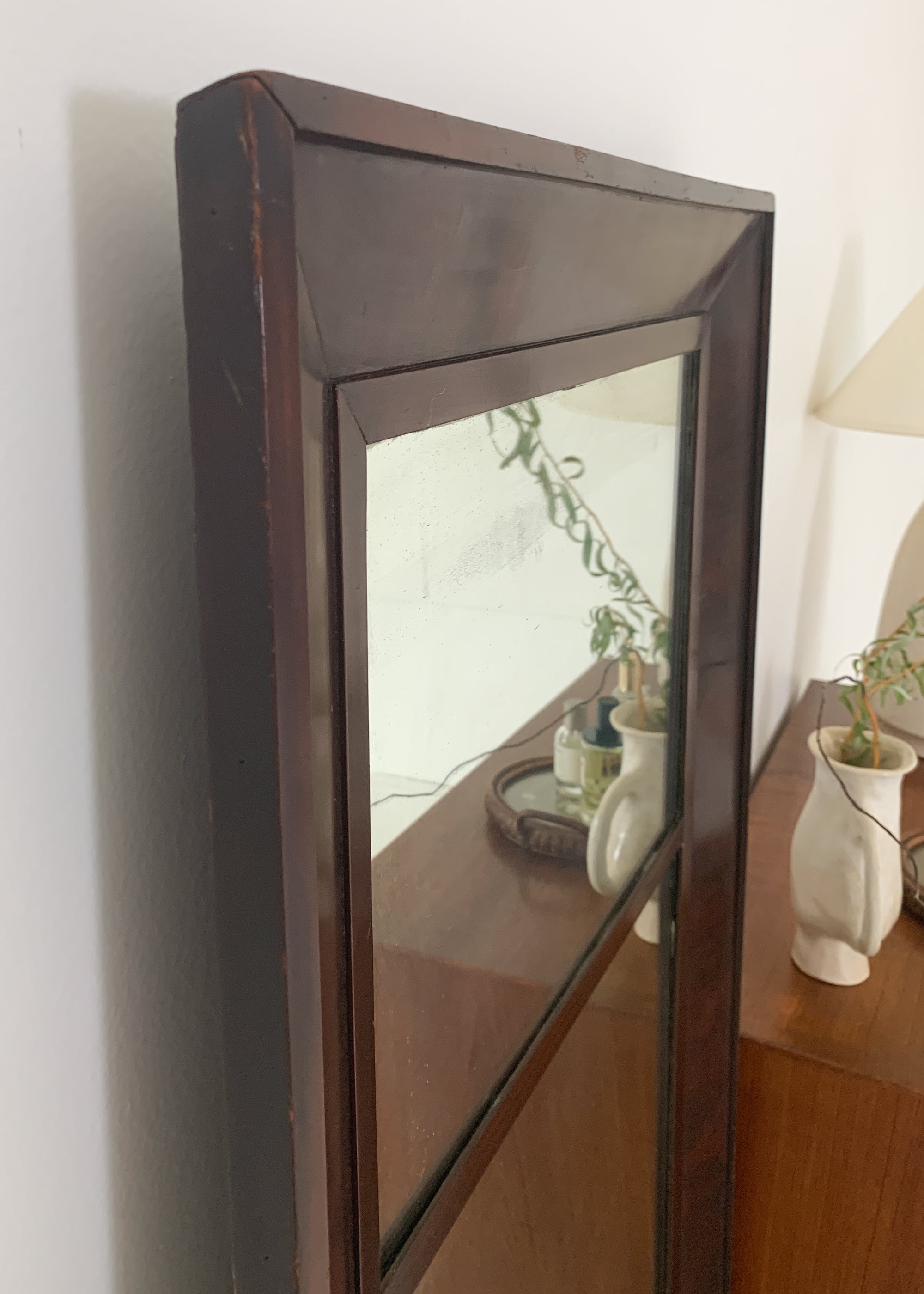 Vintage Wood Frame Floor Mirror