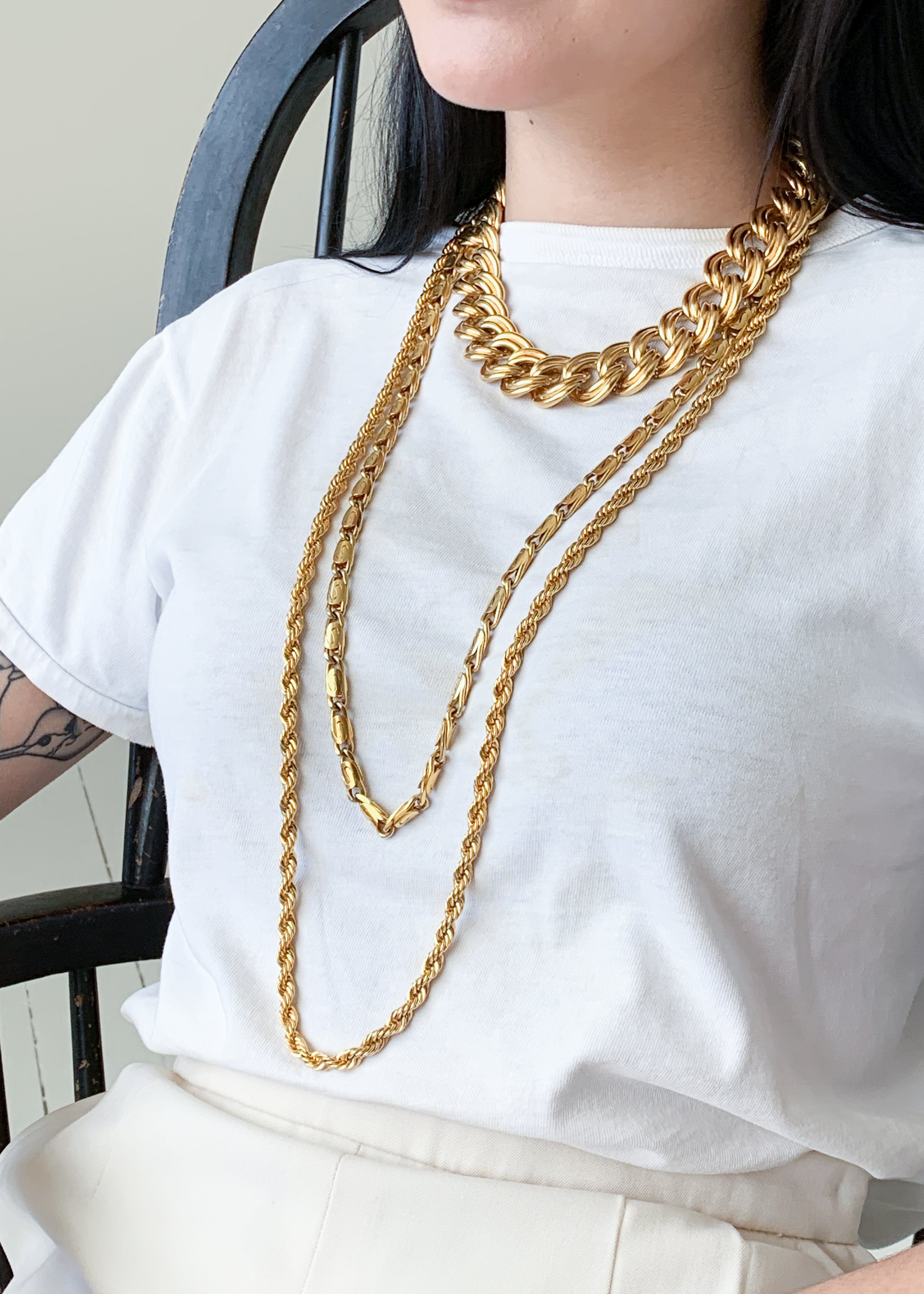 Vintage Ann Klein Gold Toggle Chain