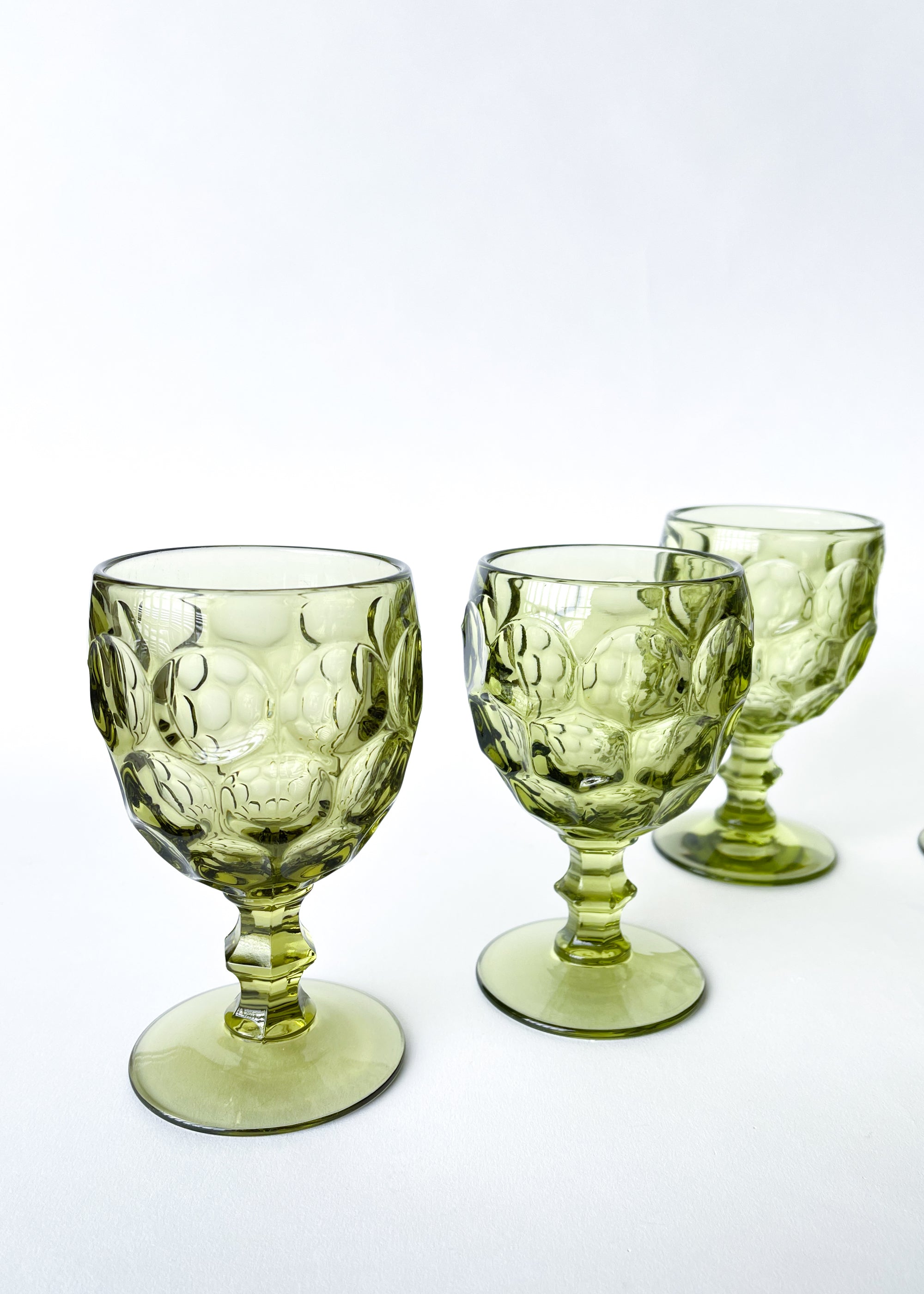 Vintage Green Goblets
